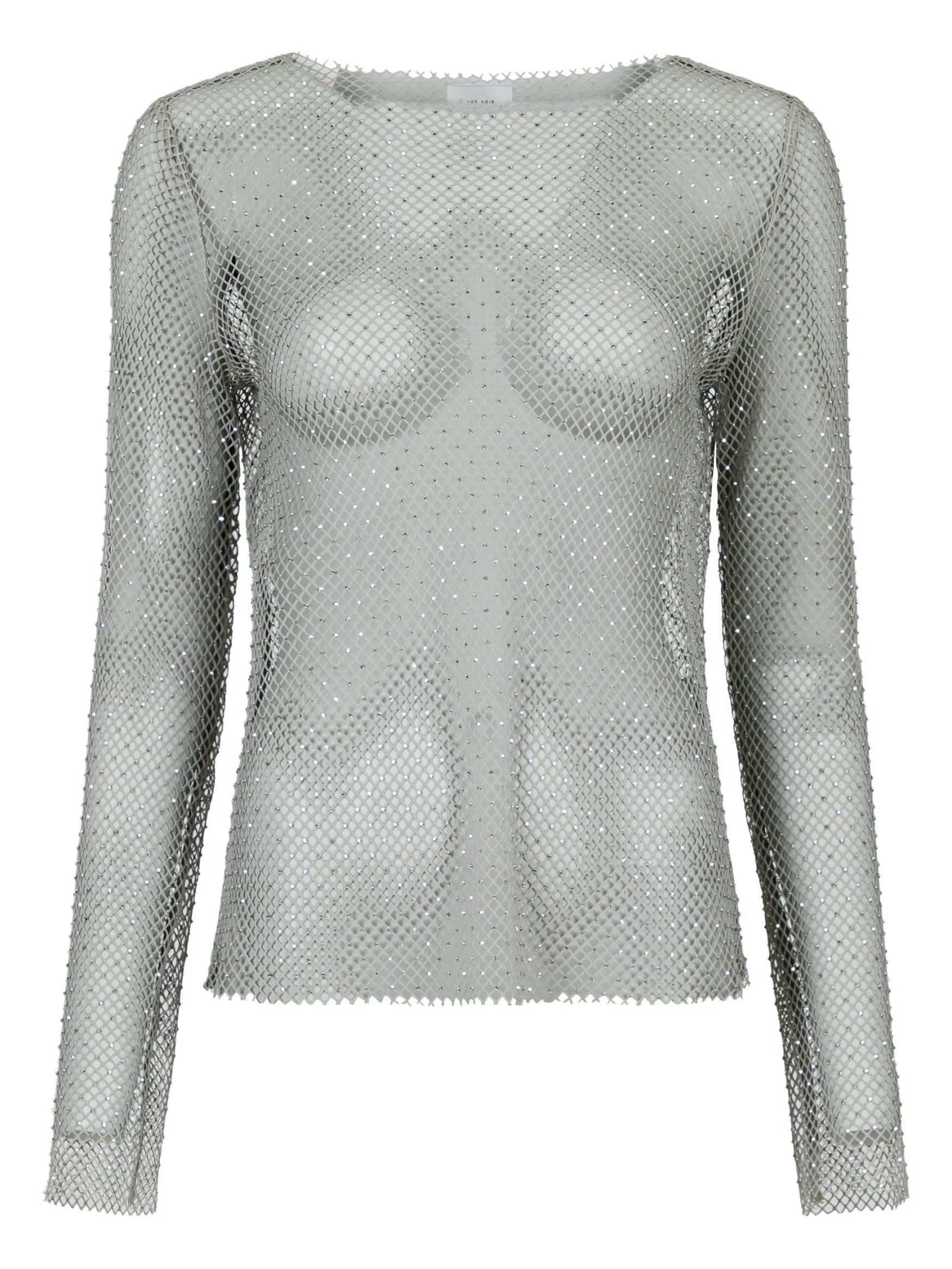 Best Neo Noir Aimee stone blouse, silver
