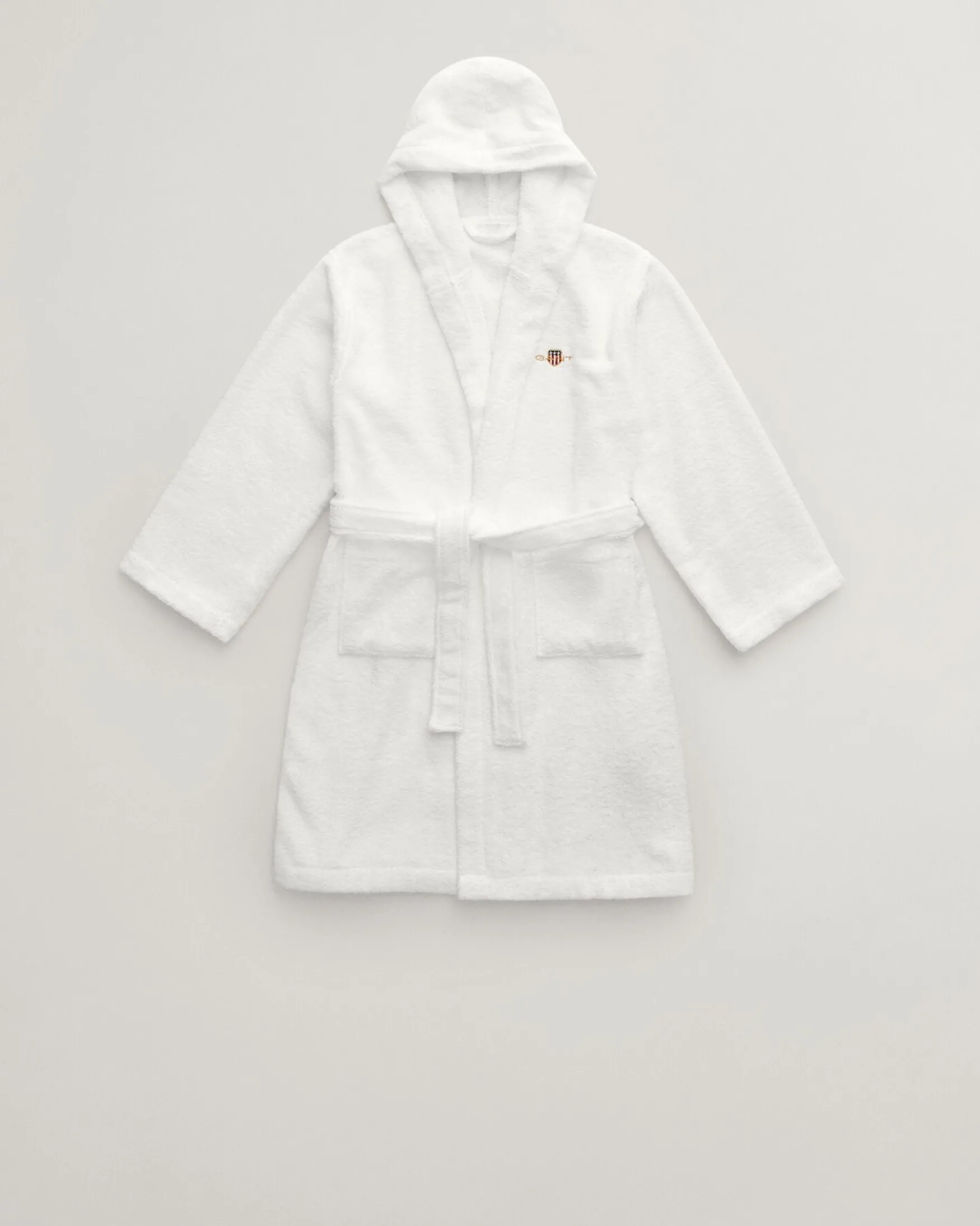 Sale Gant Home Archive shield terry kids robe, white