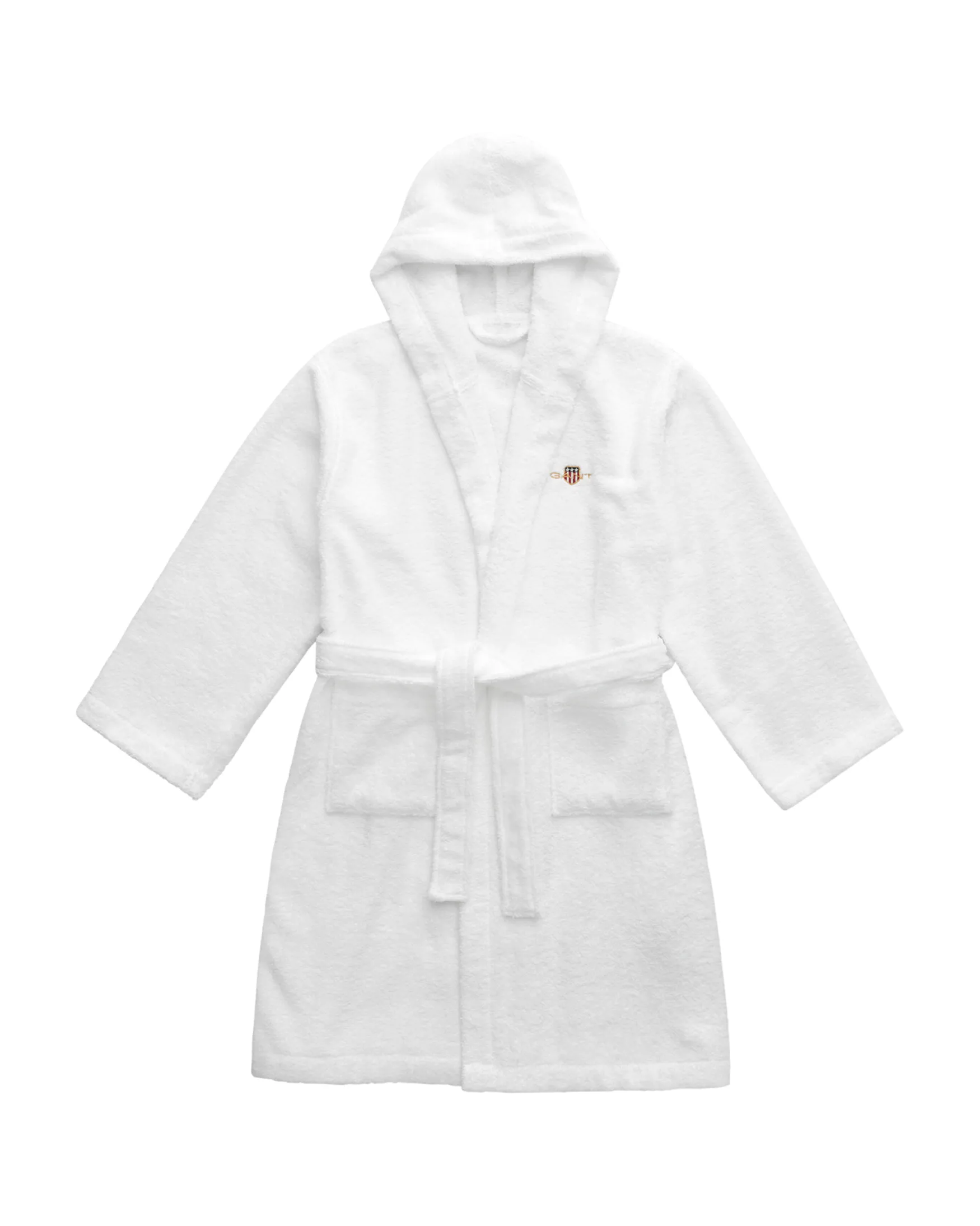 Sale Gant Home Archive shield terry kids robe, white