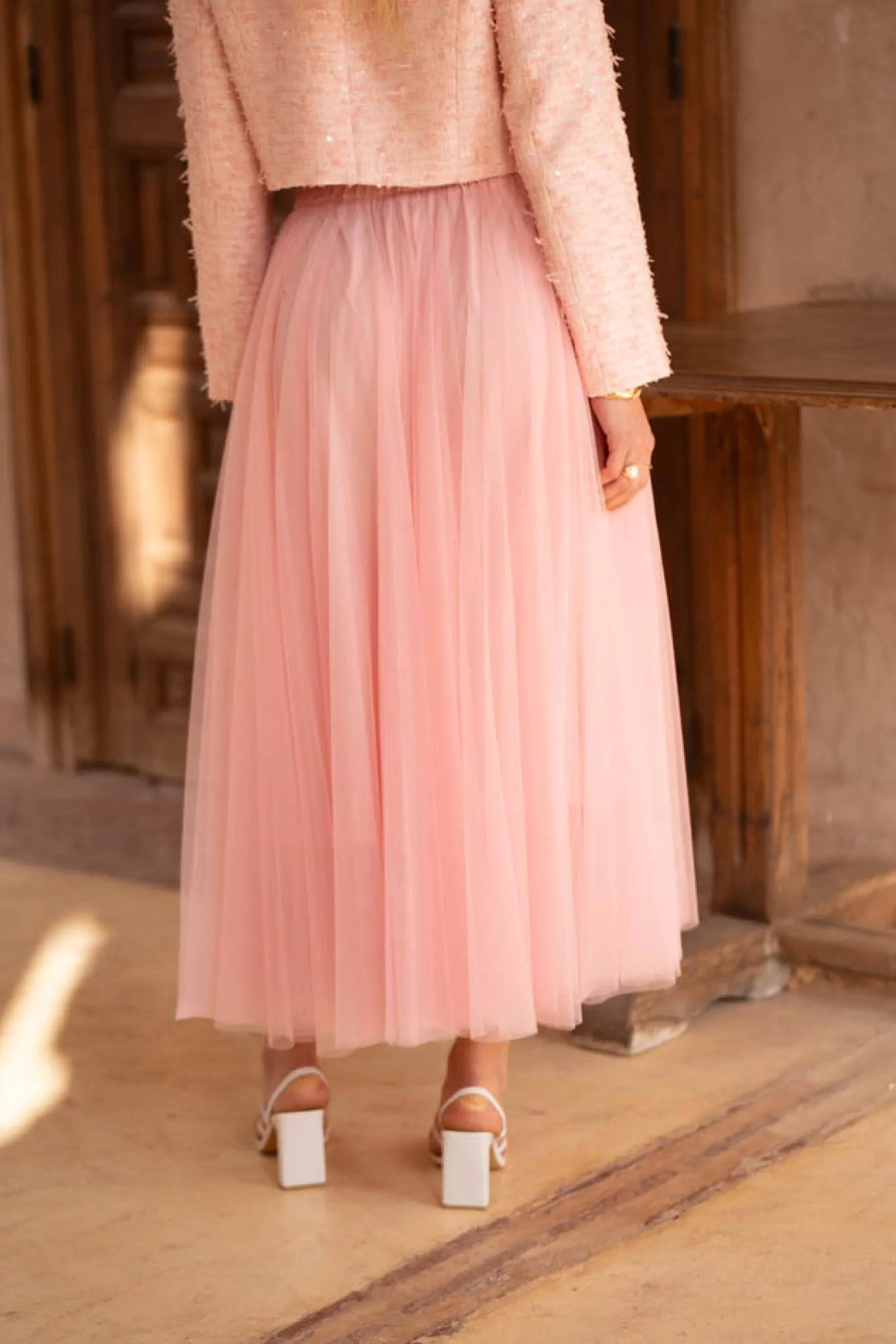 aria_tulle_skirt_rose_bon_3.webp Outlet Choklate Paris Aria tulle skirt, rose bonbon