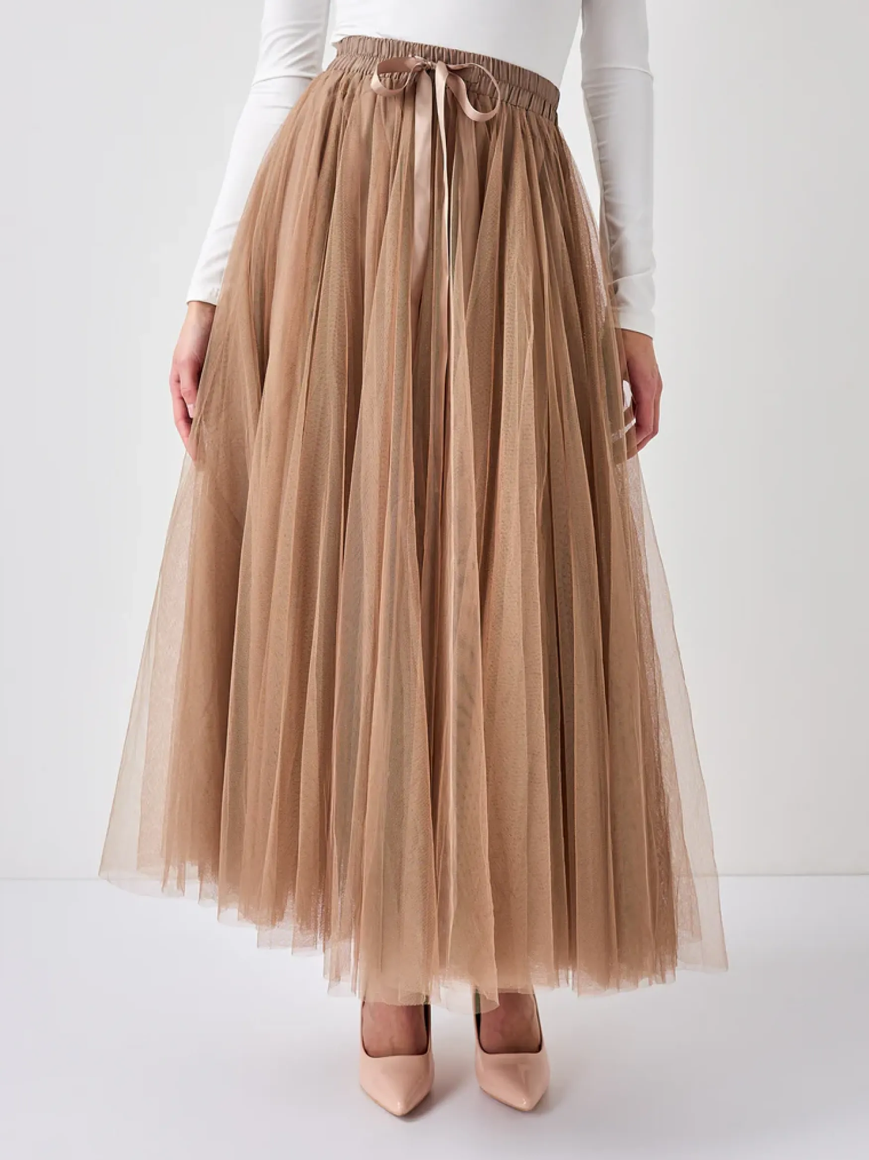 Clearance Choklate Paris Aria tulle skirt, taupe