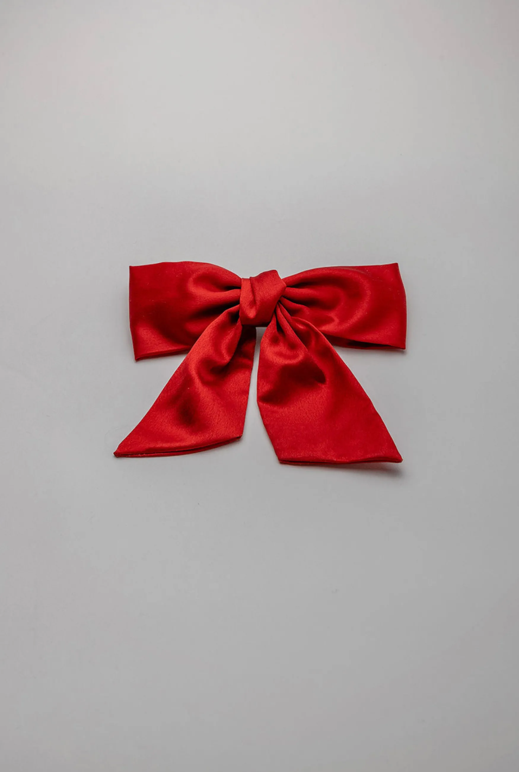 Sale BOW19 details Bow hair clip satin, red