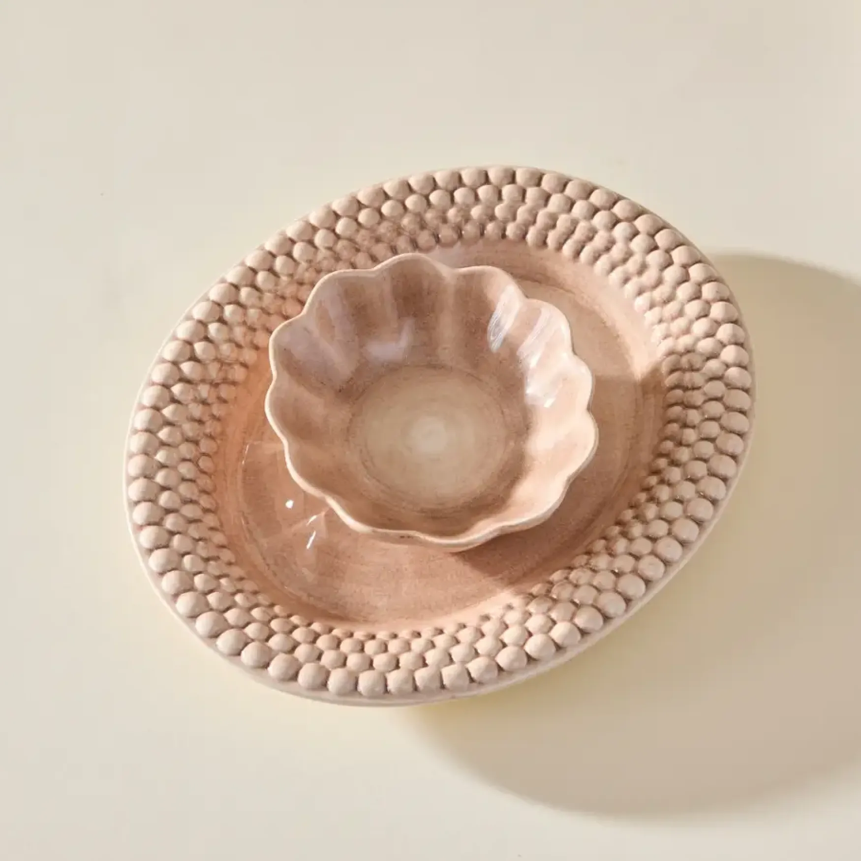 New Mateus Collection Bubbles plate 35x30cm, cinnamon