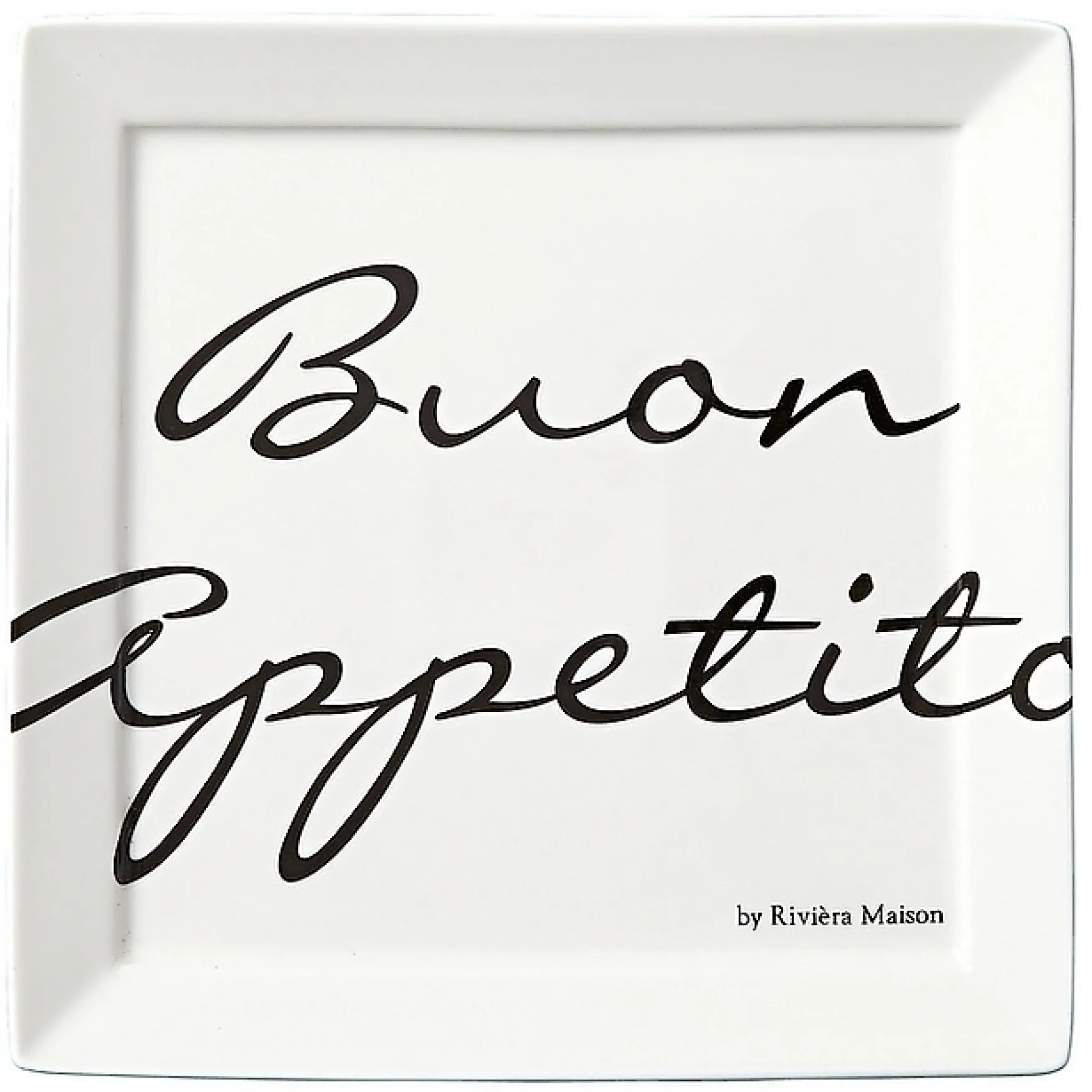 Discount Rivièra Maison Buon appetito square plate 26x26