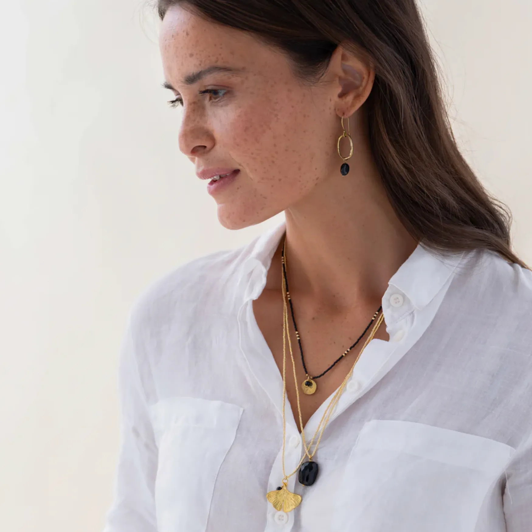Sale A Beautiful Story Calm black onyx necklace