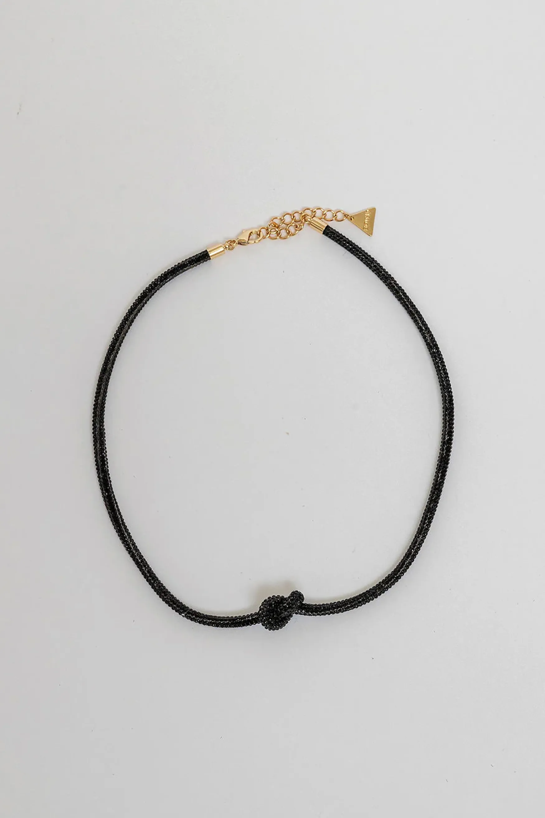 Sale BOW19 details Carrie thin necklace, black