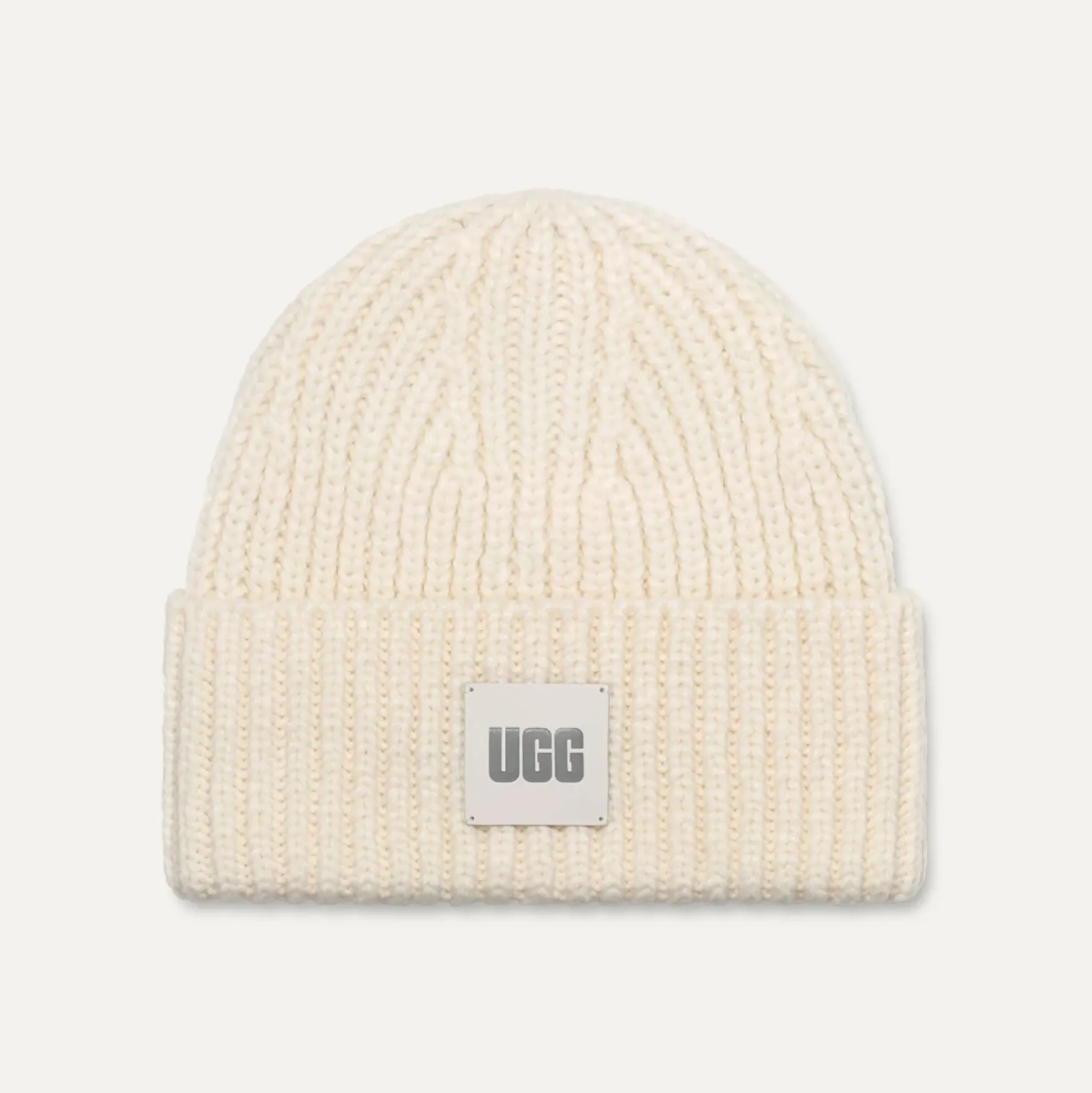 Discount UGG Chunky rib beanie w logo, nimibus