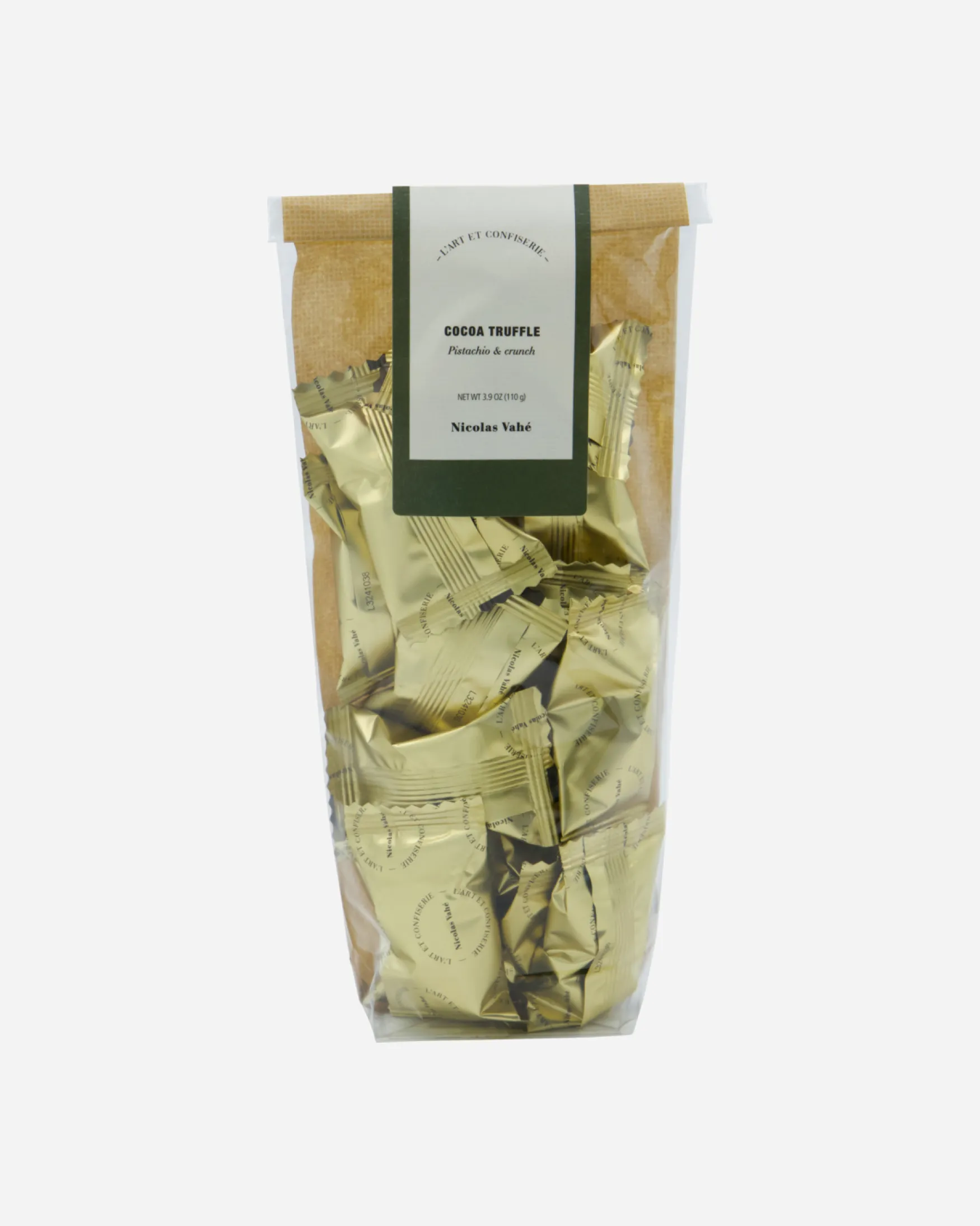 Outlet Nicolas Vahé Cocoa truffle with pistachio & crunch