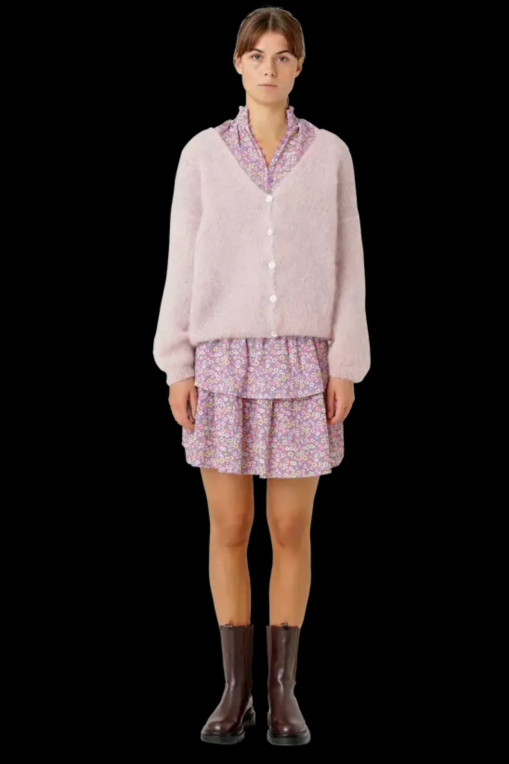 Clearance Americandreams Cornelia mohair cardigan, light pink