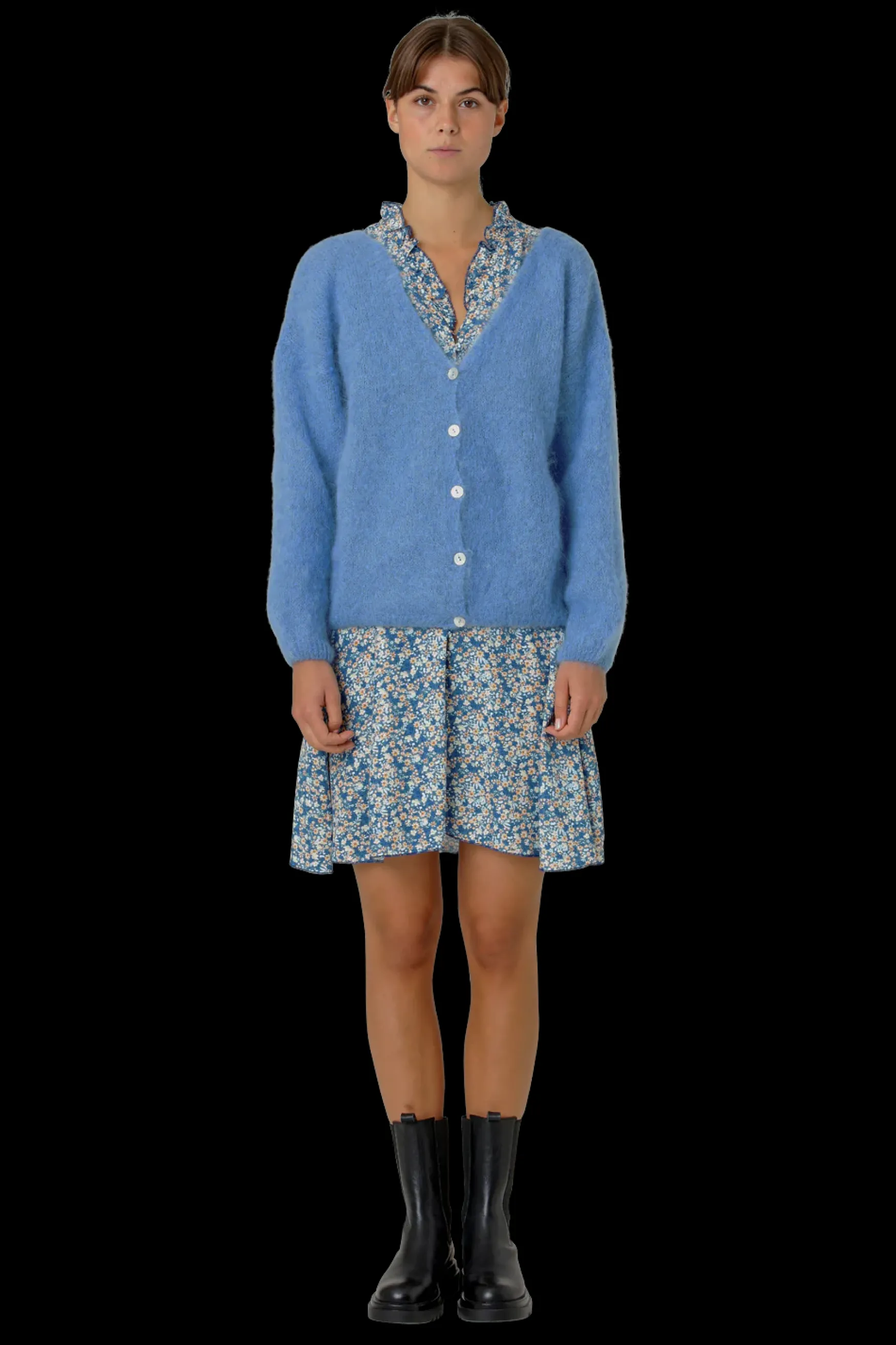 Discount Americandreams Cornelia mohair cardigan, sky blue