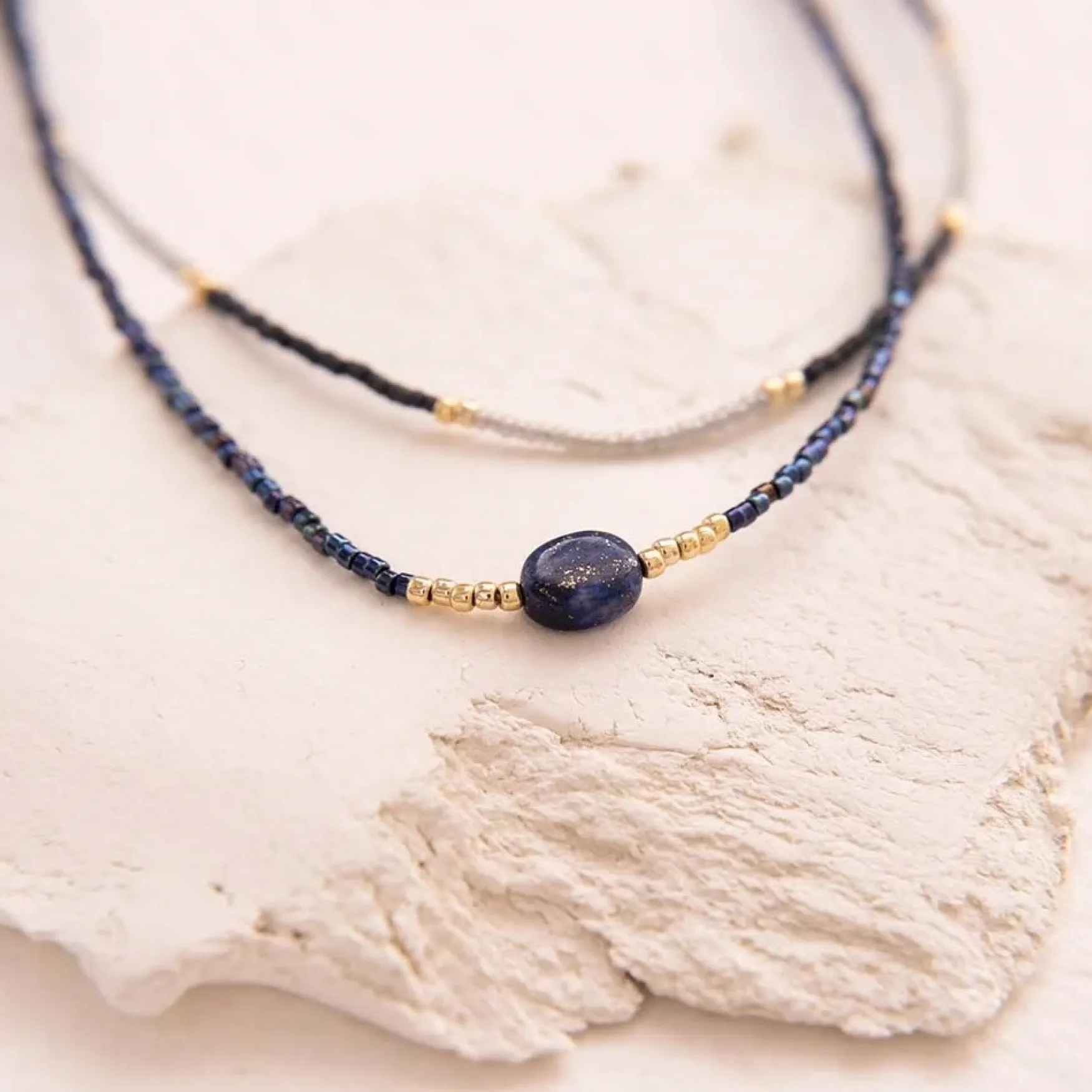 Online A Beautiful Story Devotion lapis lazuli gold necklace