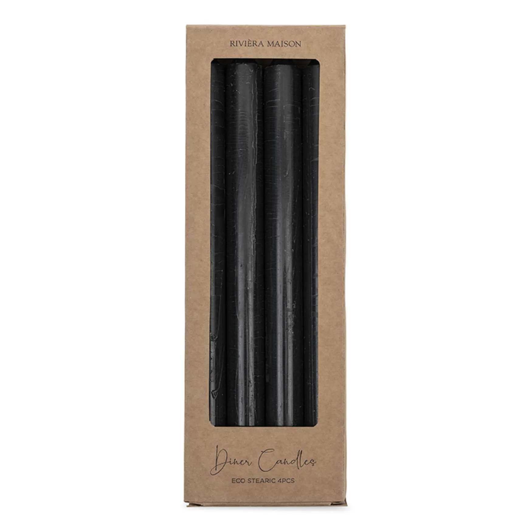 Outlet Rivièra Maison Dinner candles eco 4pcs, black