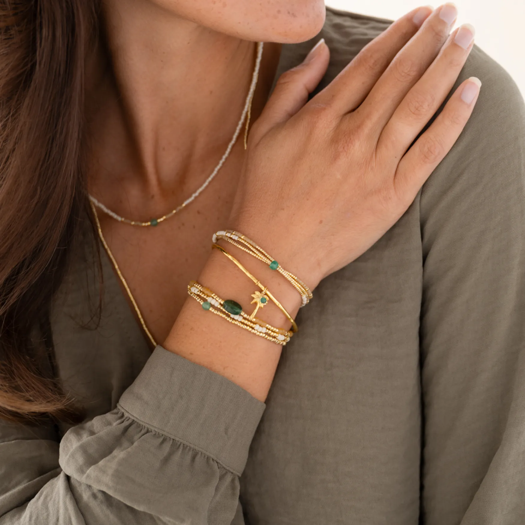 New A Beautiful Story Energetic aventurine bracelet