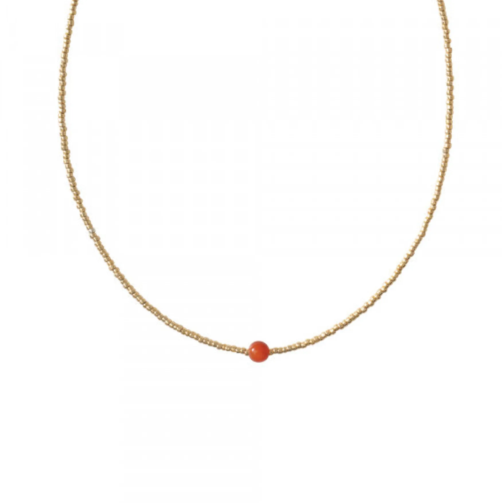 Fashion A Beautiful Story Flora carnelian gold necklace