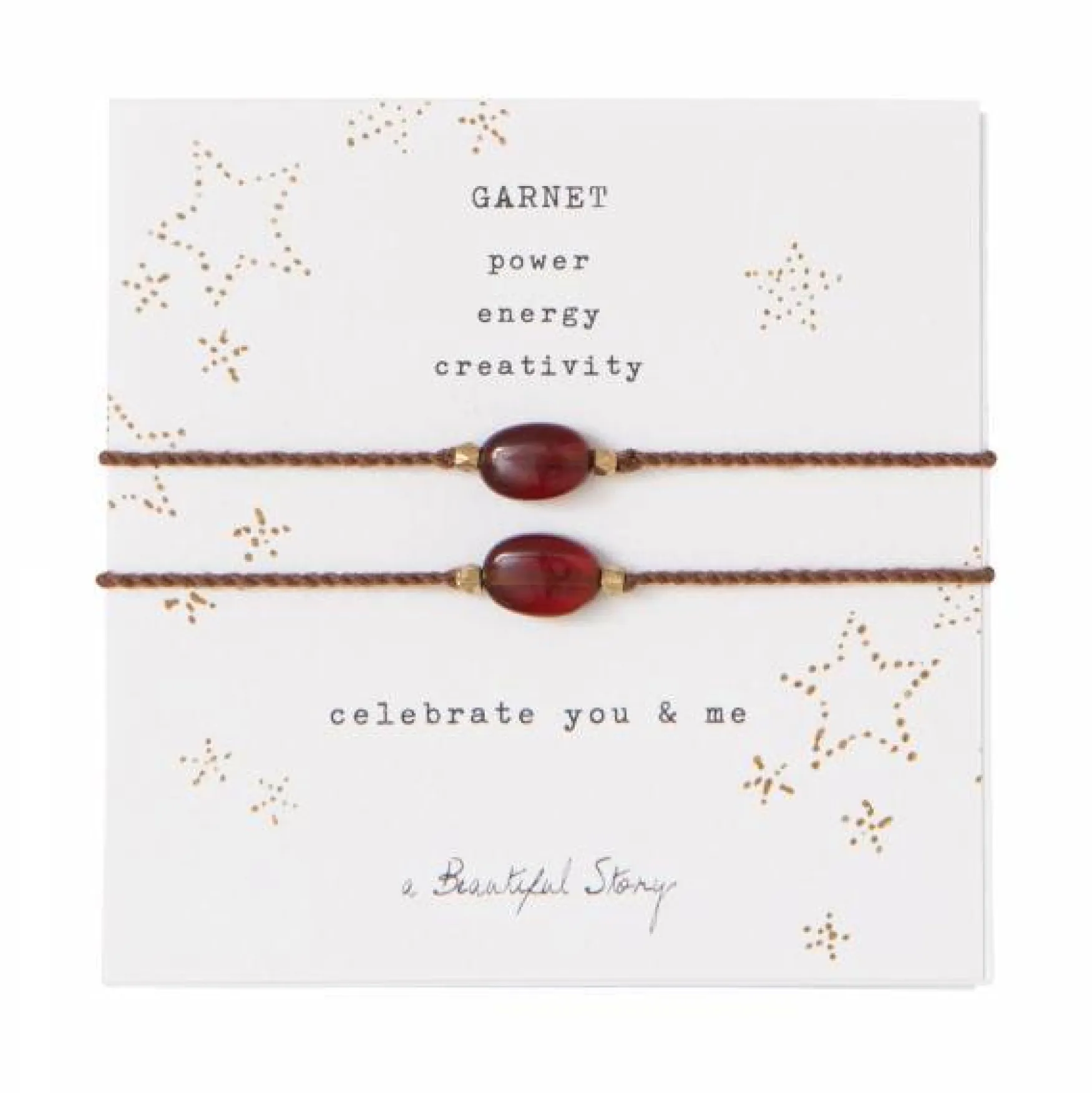 Best A Beautiful Story Gemstone card you & me garnet gold