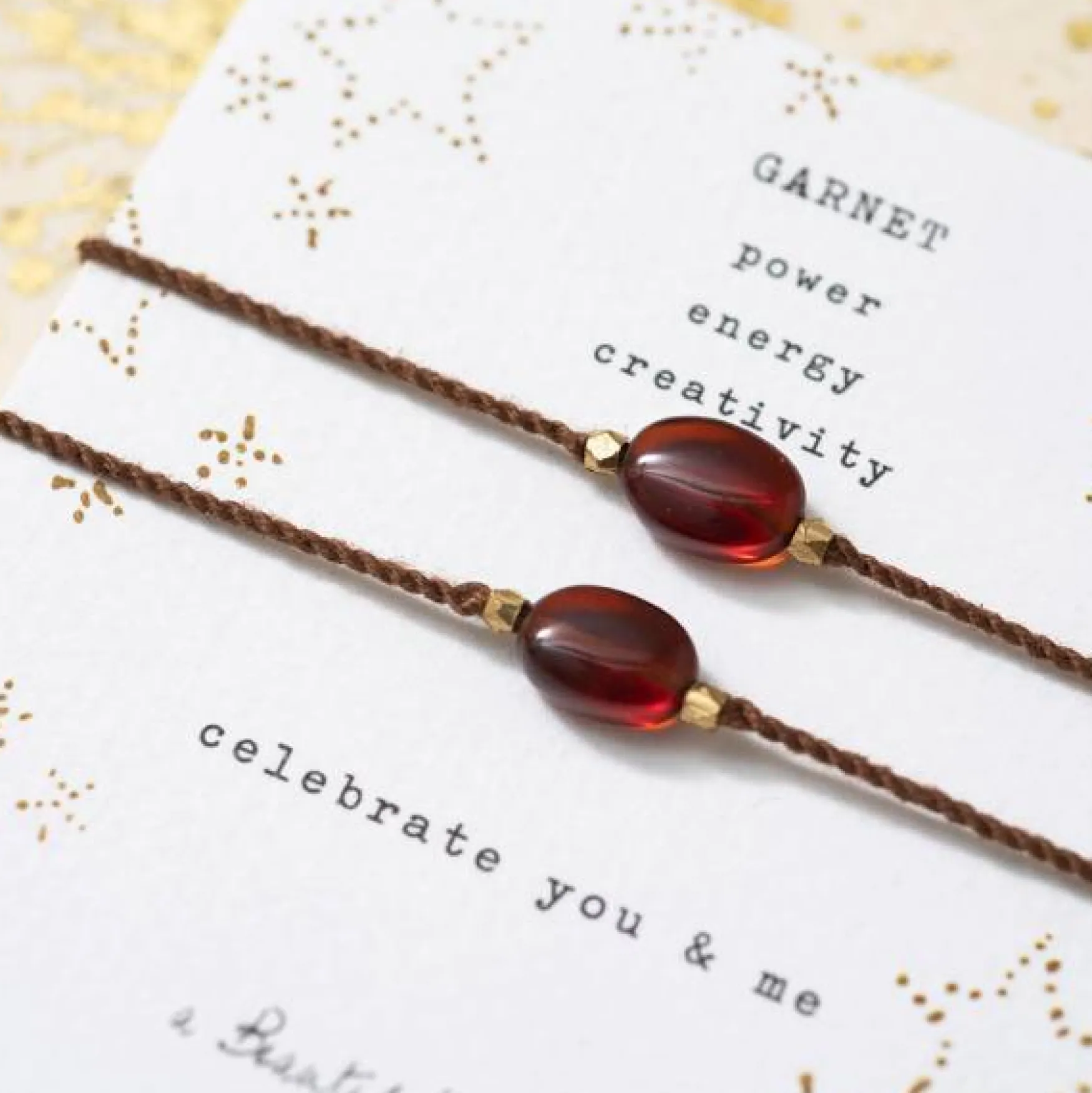 Best A Beautiful Story Gemstone card you & me garnet gold
