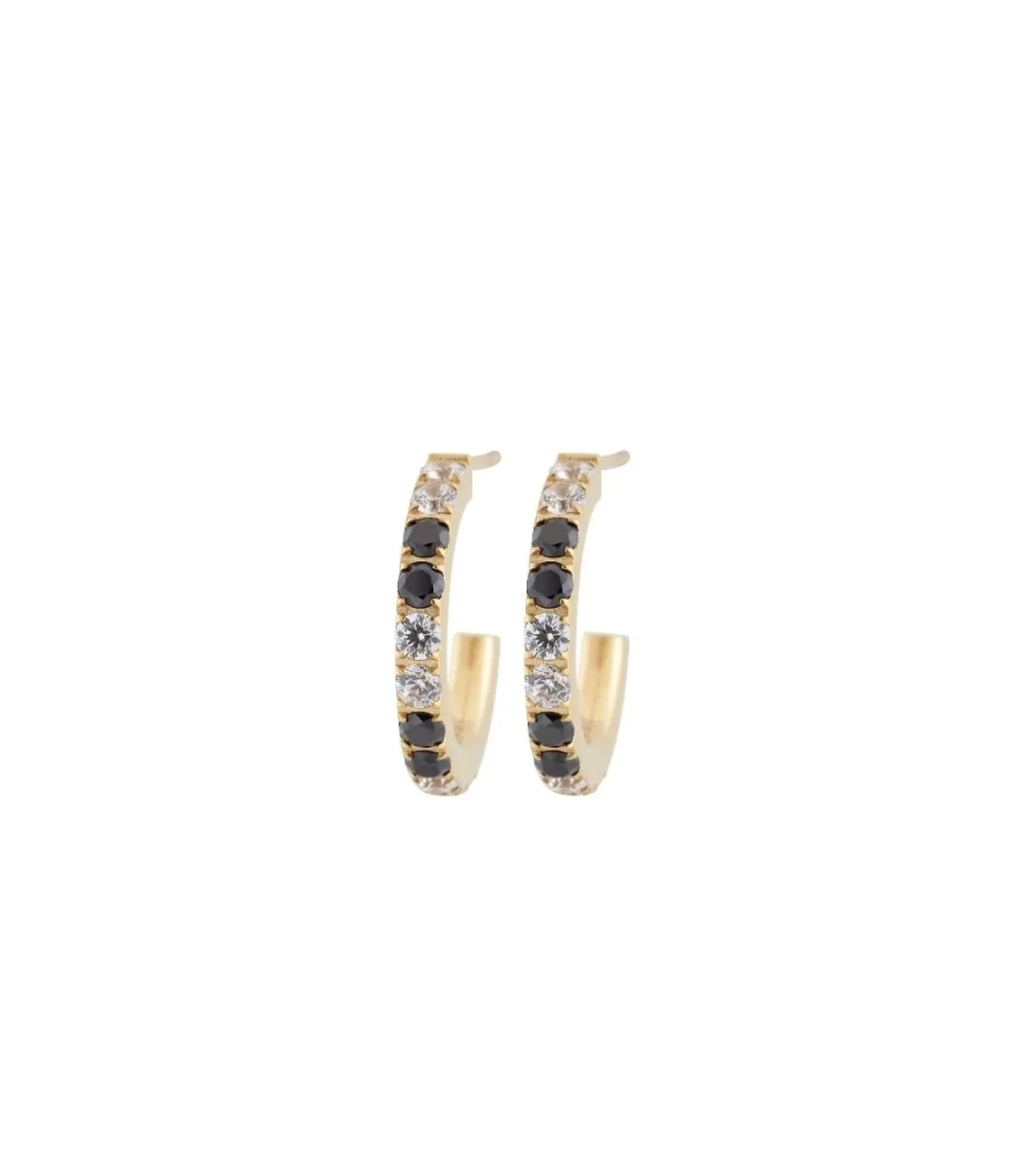 Hot Edblad Glow creoles, black/white/gold