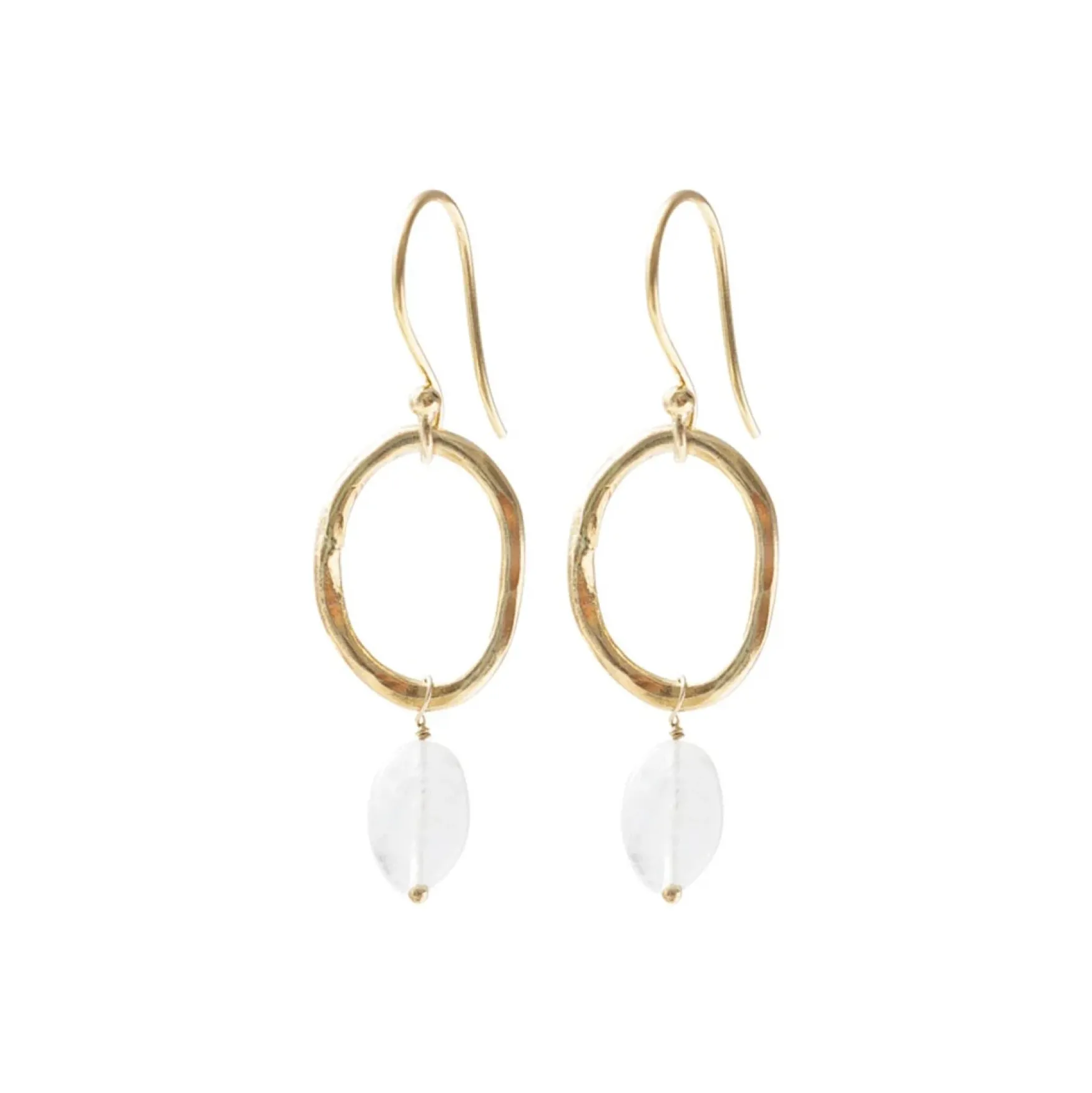 Fashion A Beautiful Story Graceful moonstone gold earrings