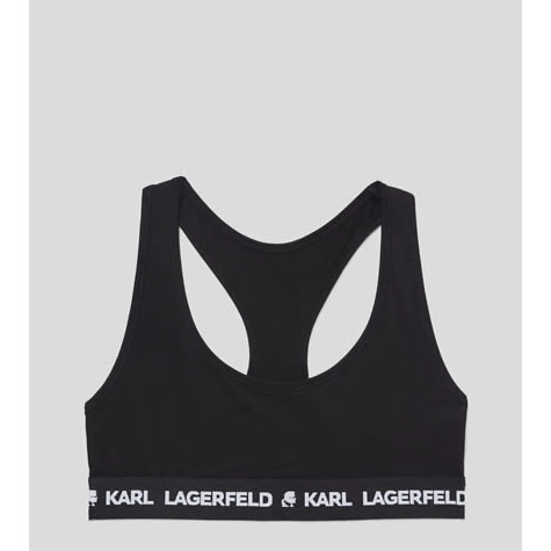 Online KARL LAGERFELD Karl logo bralette, black