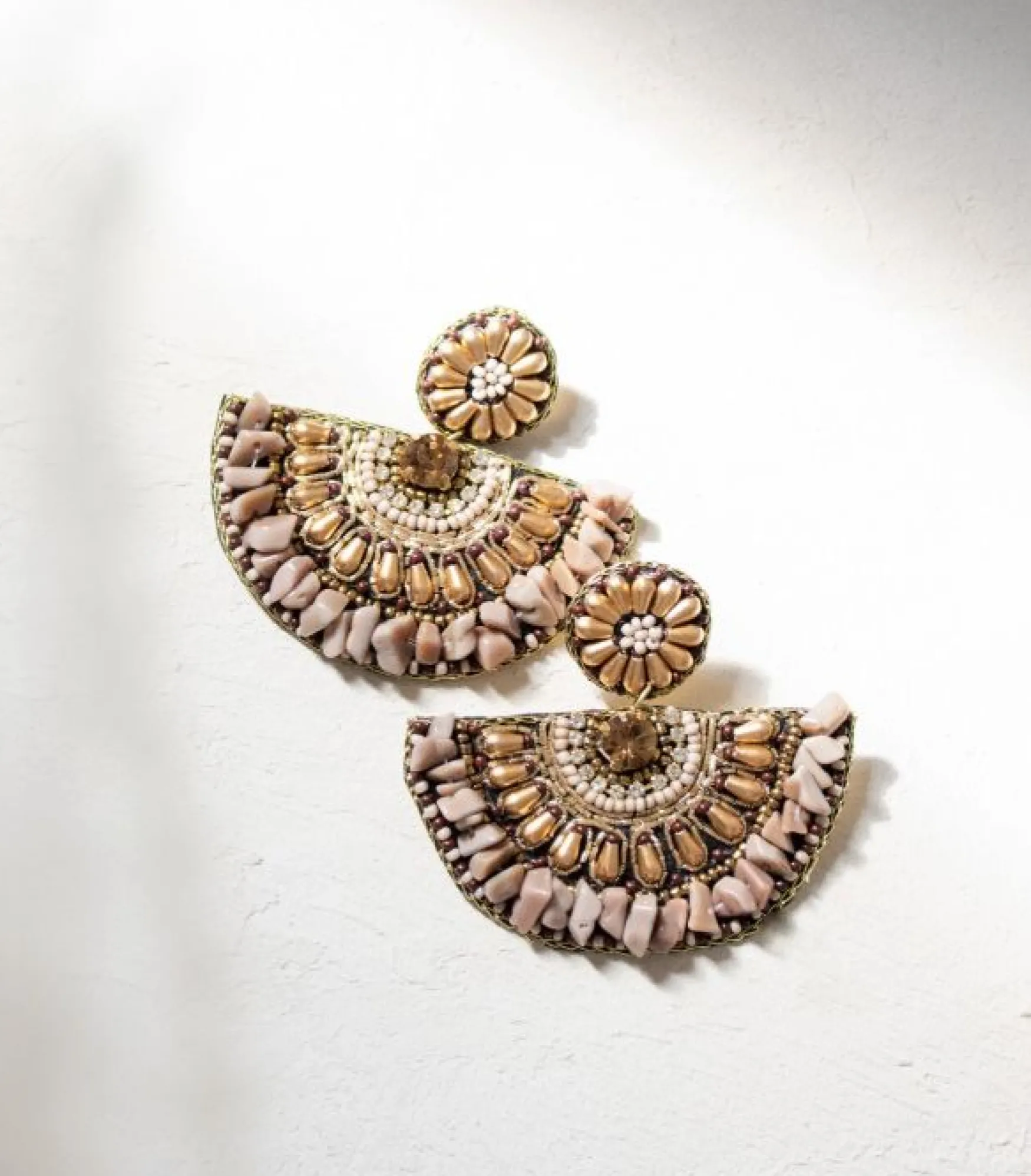 Online AmandaB Collection Korvakorut, brown stone