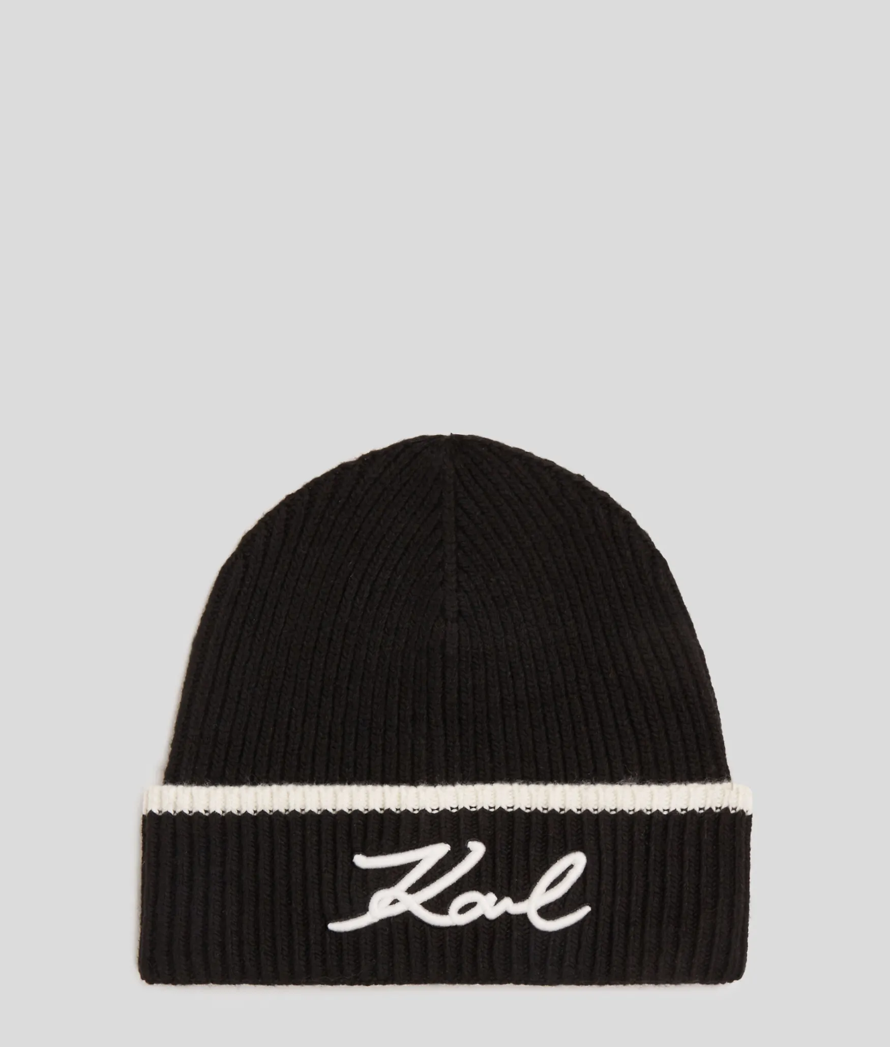 Hot KARL LAGERFELD K/Signature beanie, black/white