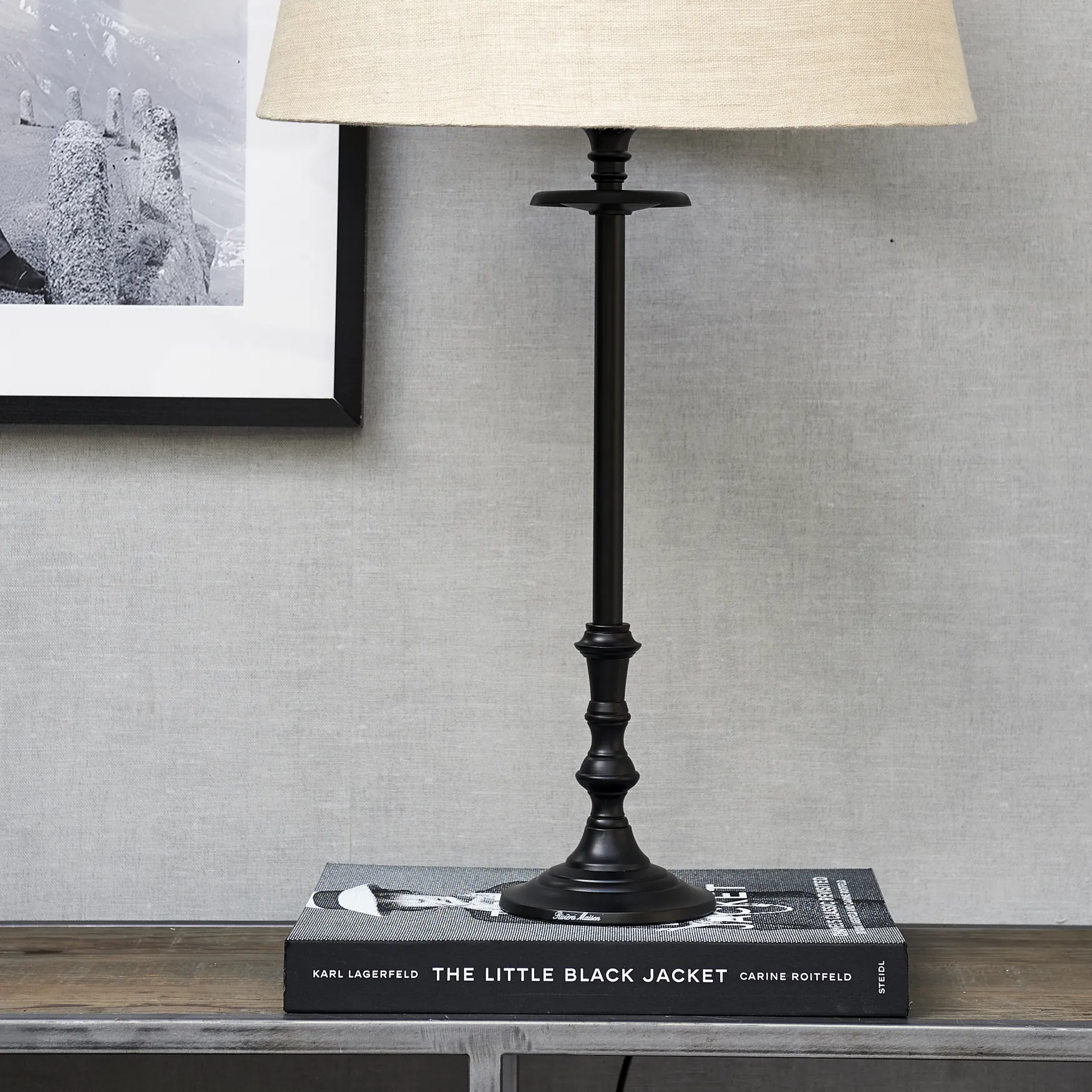 Clearance Rivièra Maison L'hotel lamp base antique, black