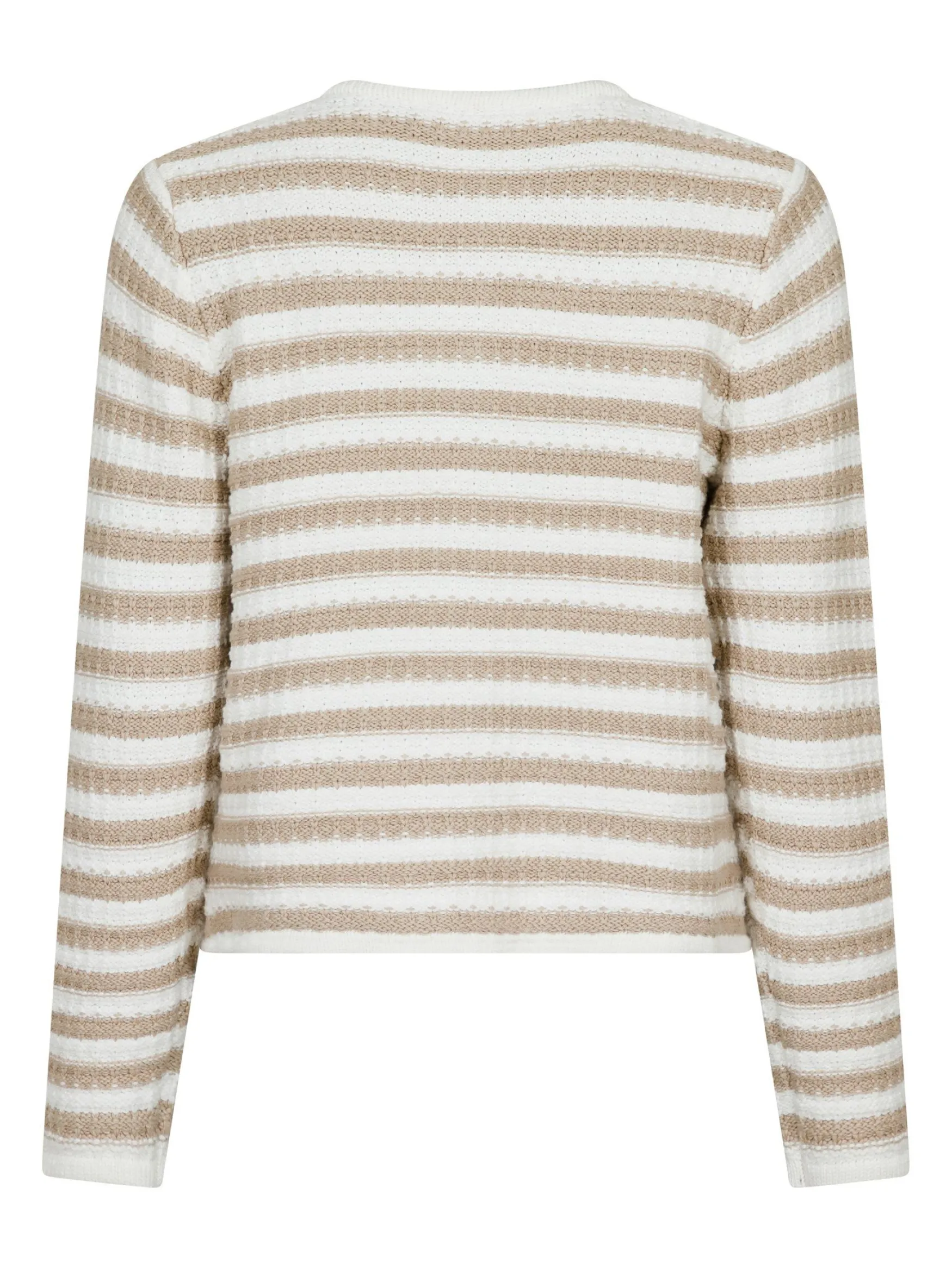 Sale Neo Noir Limone stripe knit jacket, sand