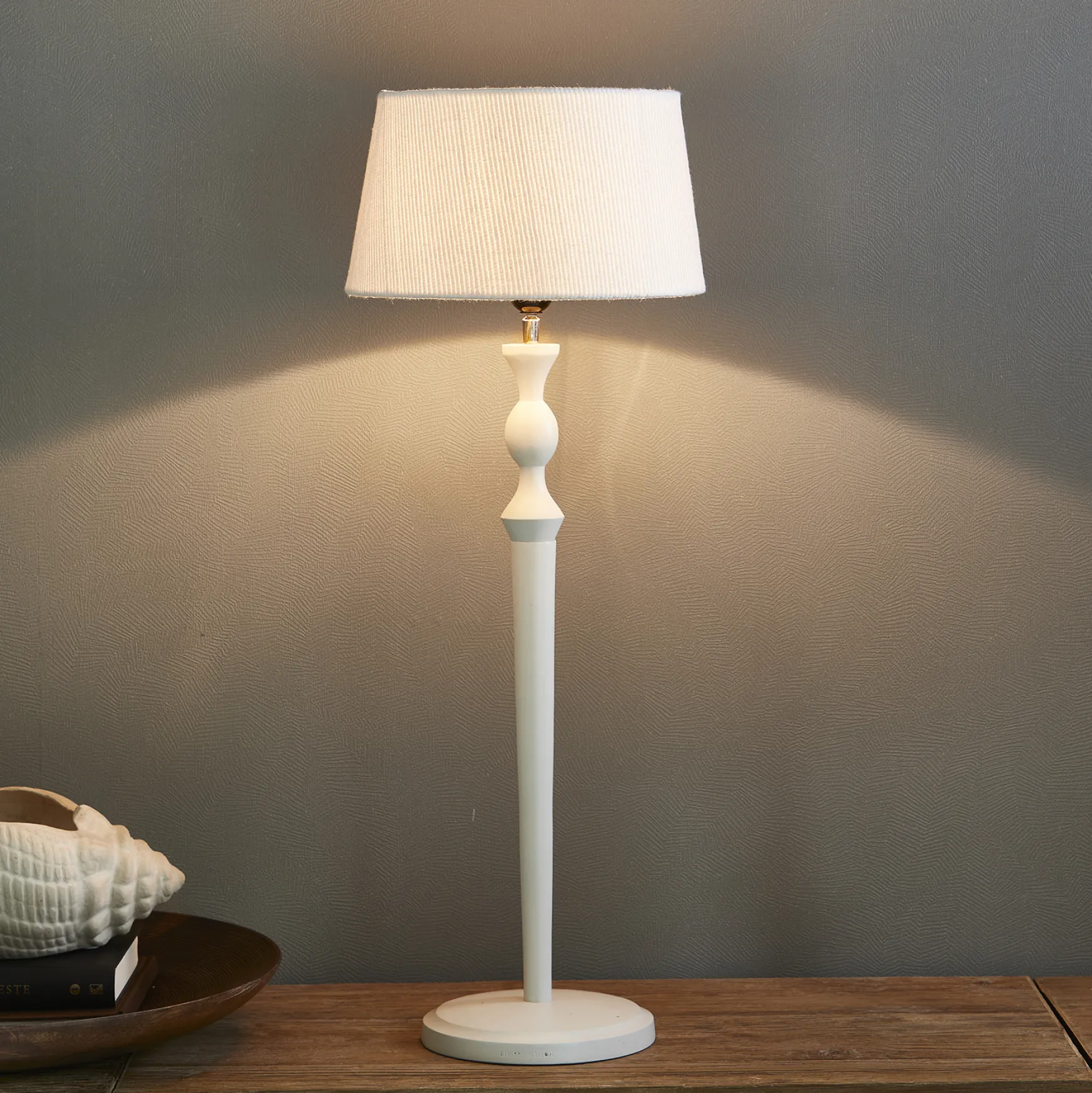 Outlet Rivièra Maison Linen taper lampshade white 30x17
