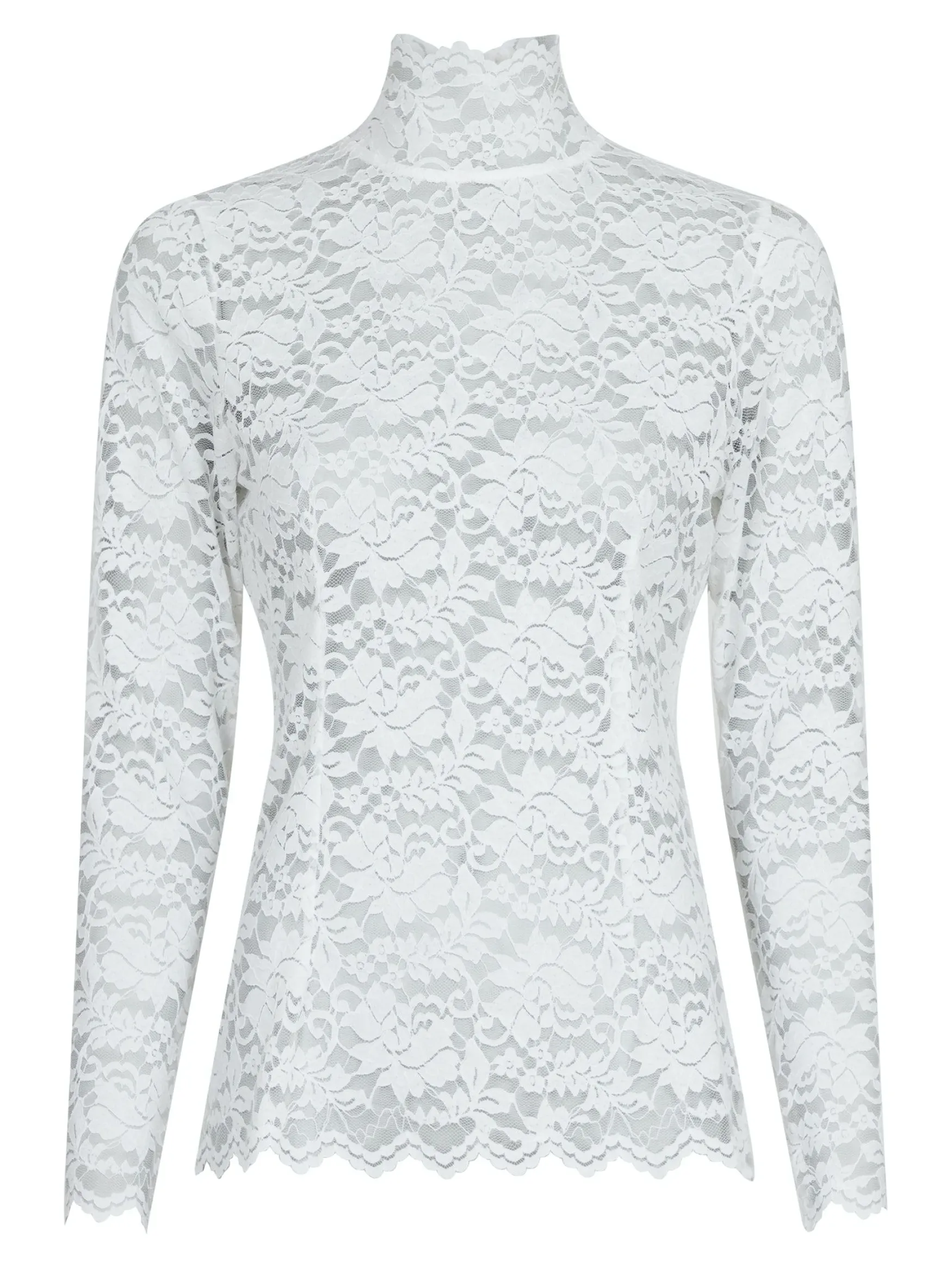 Best Neo Noir Liza laceflower blouse, white