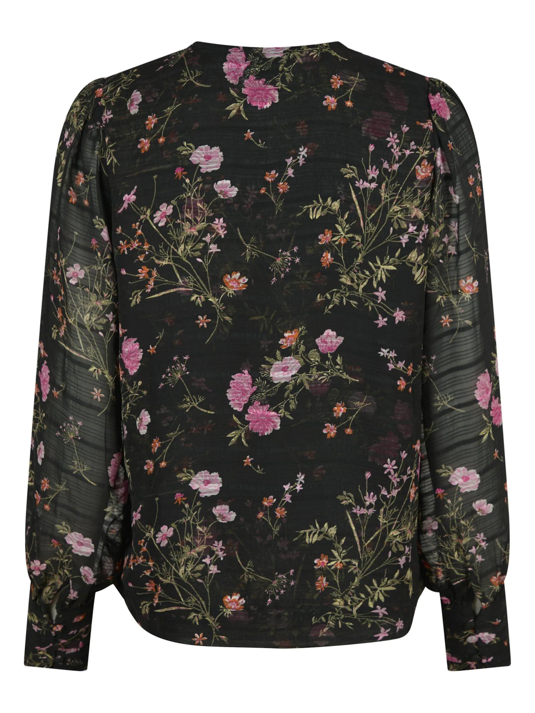 Hot Neo Noir Mahra flower print blouse, black