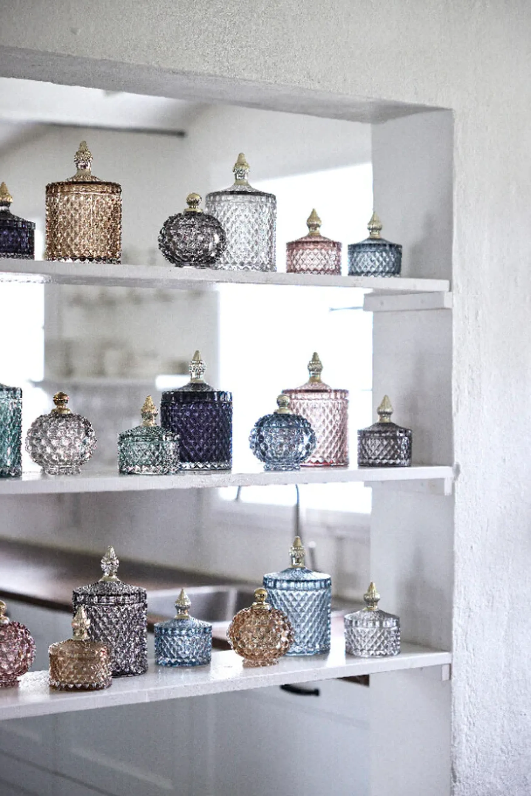 New Lene Bjerre Desing Miya jar 10,5x17,5cm, light grey