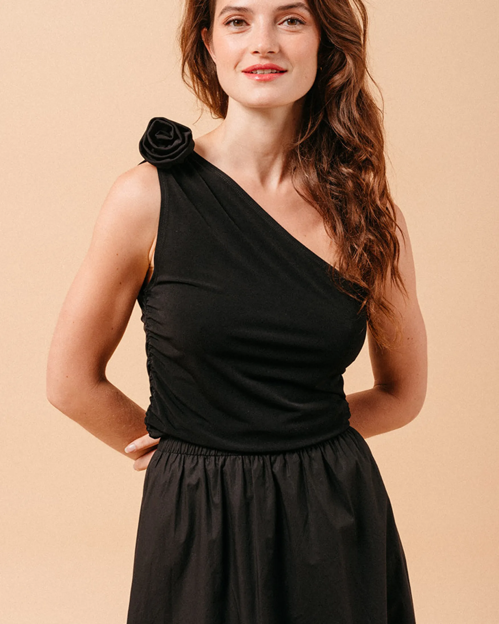 New Grace & Mila Myrose top, noir