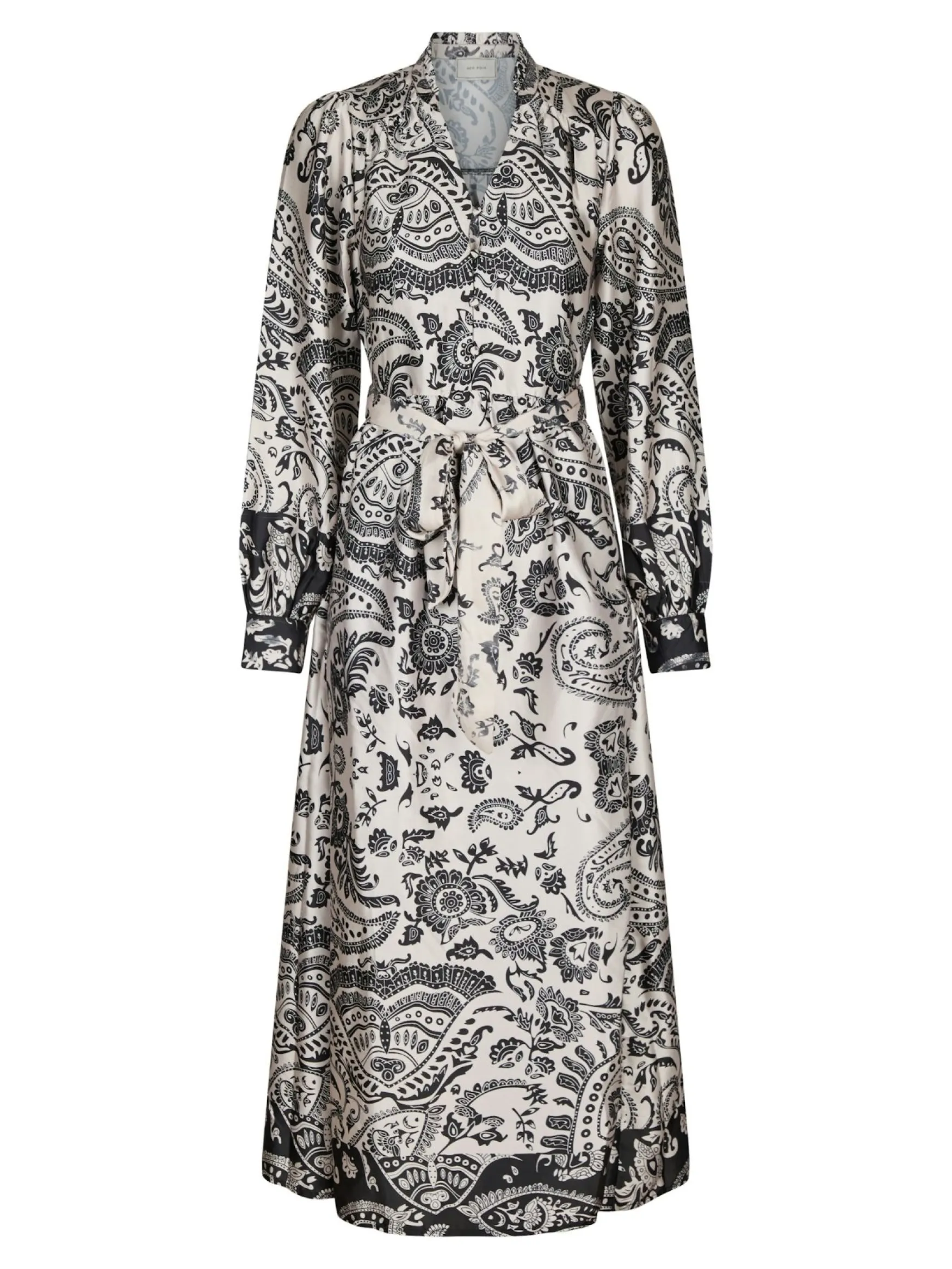 Discount Neo Noir Nova deco paisley dress, cream