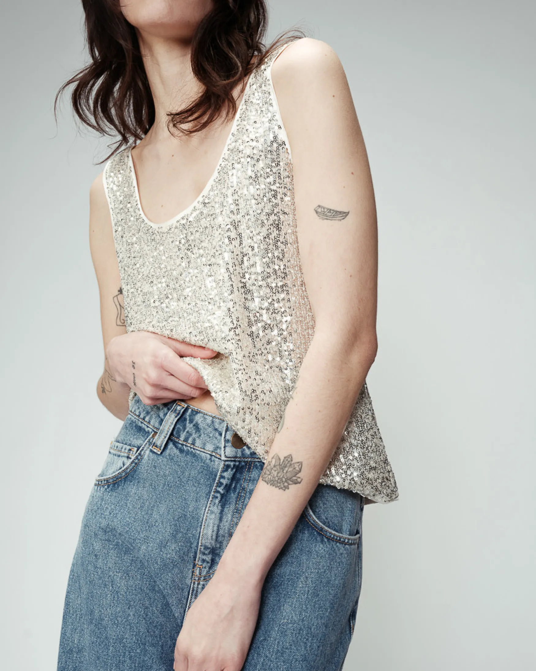 New Grace & Mila Ode top, argent