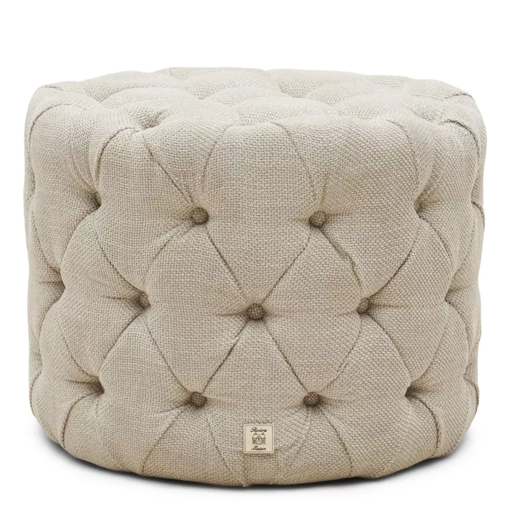 Clearance Rivièra Maison Opera footstool, chelsea flax