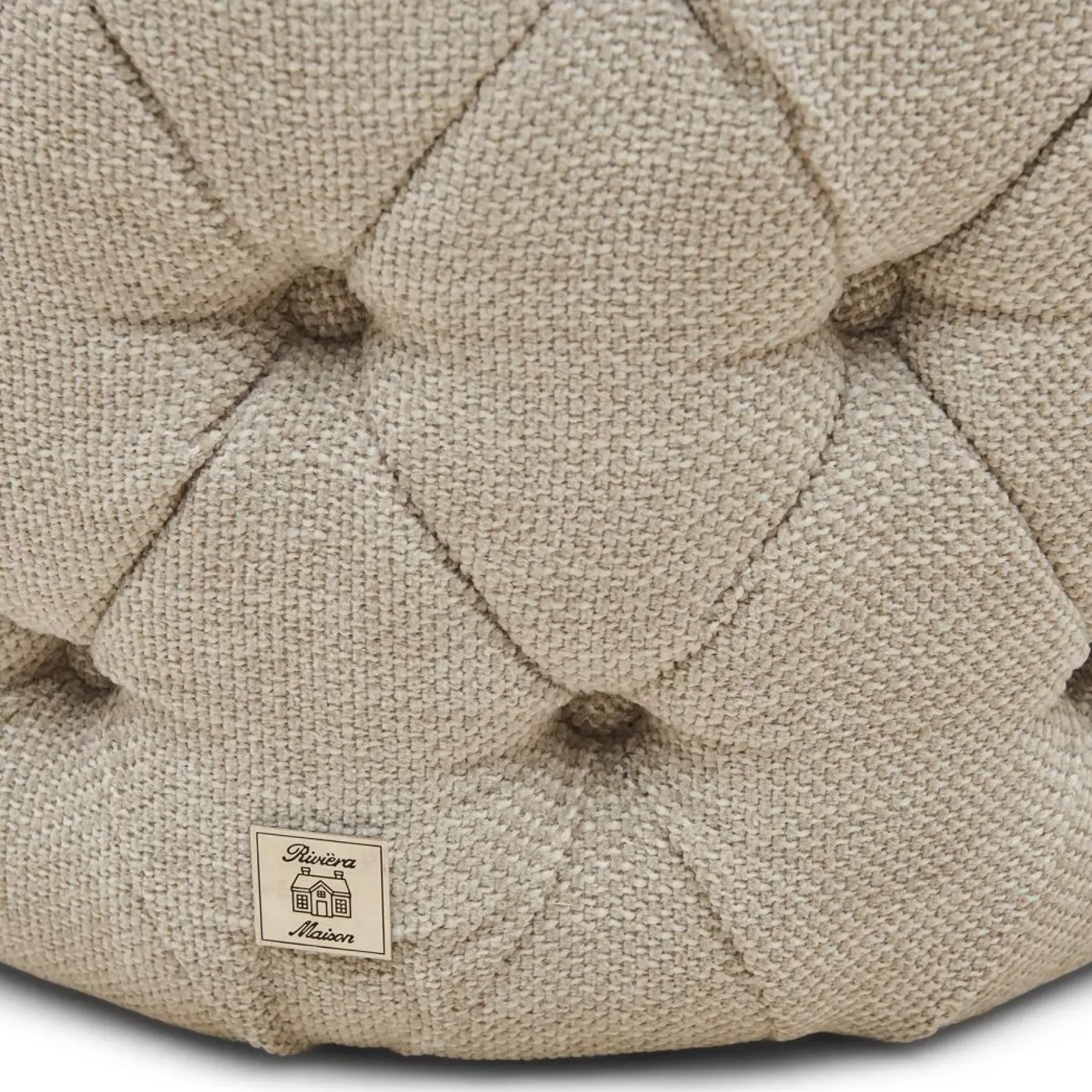 Clearance Rivièra Maison Opera footstool, chelsea flax