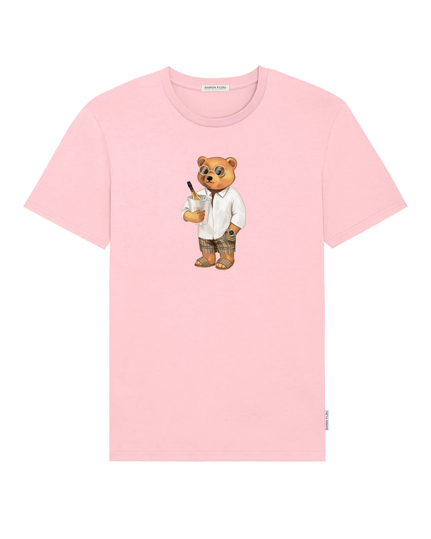 New Baron Filou Organic t-shirt Filou LXXIX, rose parfait