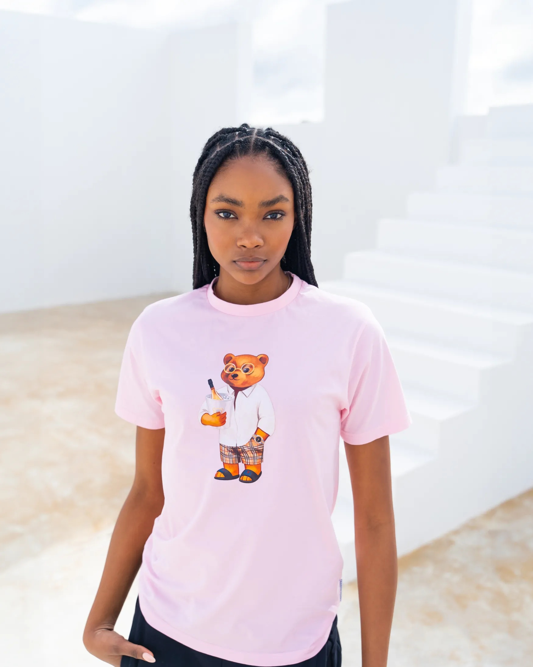 New Baron Filou Organic t-shirt Filou LXXIX, rose parfait