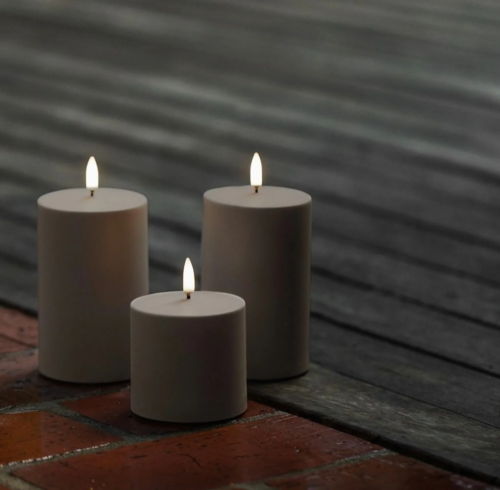 Fashion Uyuni Lighting Outdoor led candle 7,8cm, sandstone