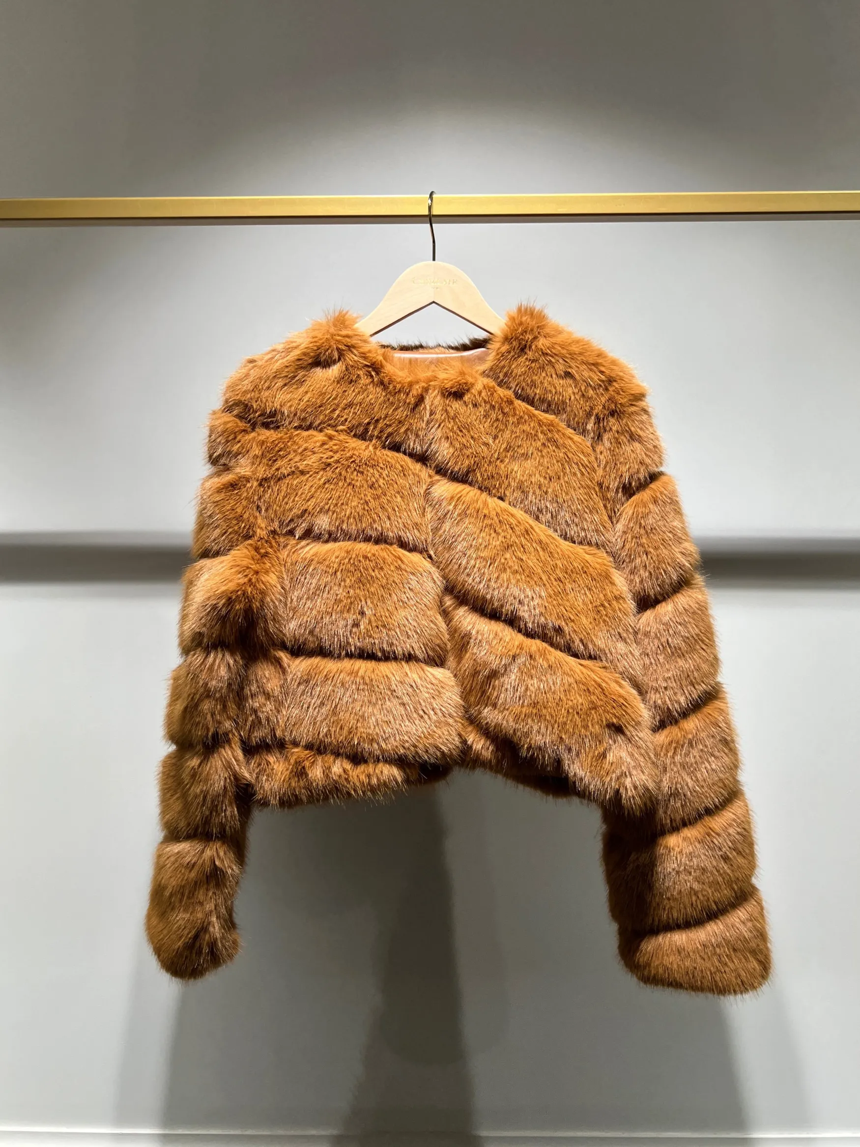 Fashion Choklate Paris Paula faux fur jacket, camel