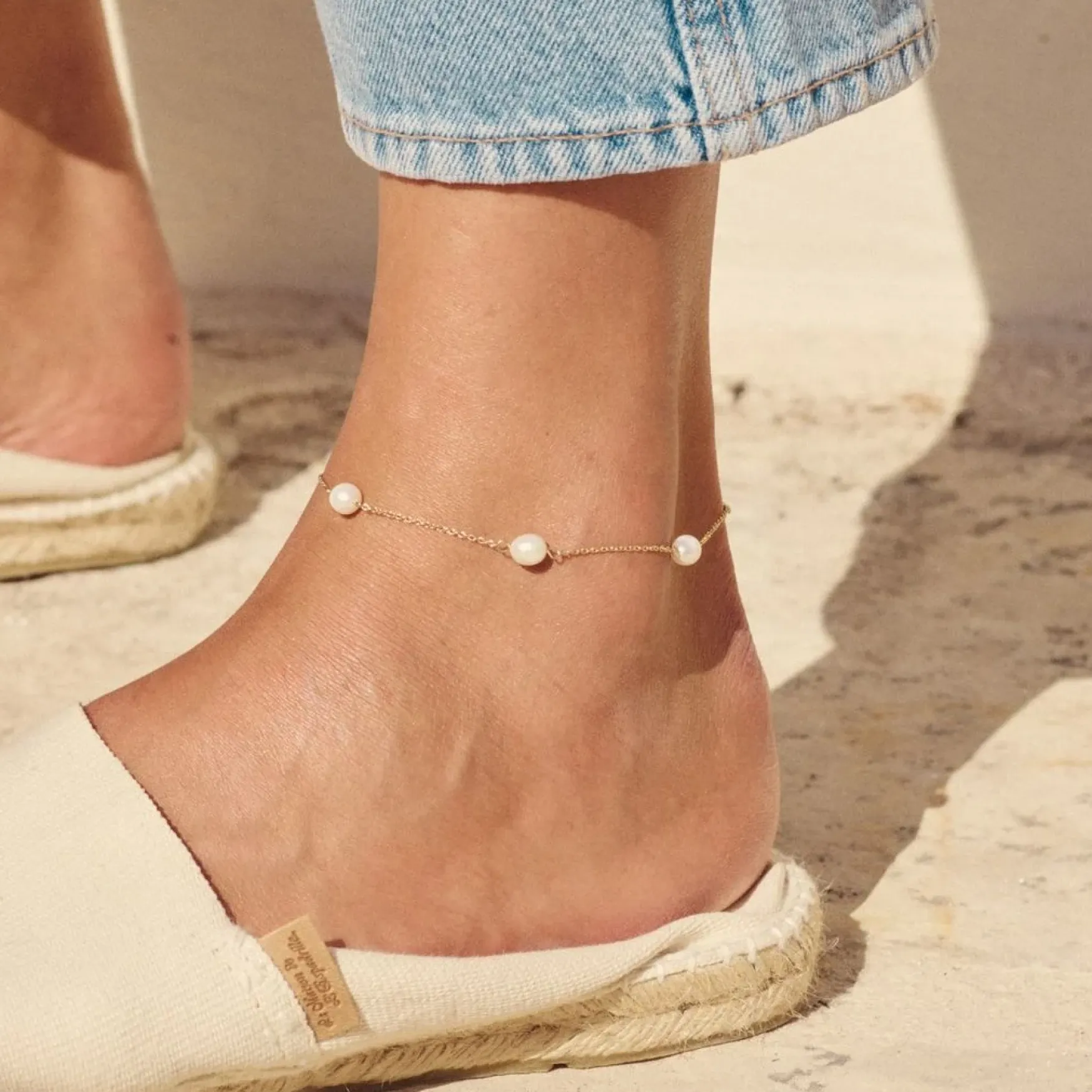 Online Edblad Perla anklet, gold