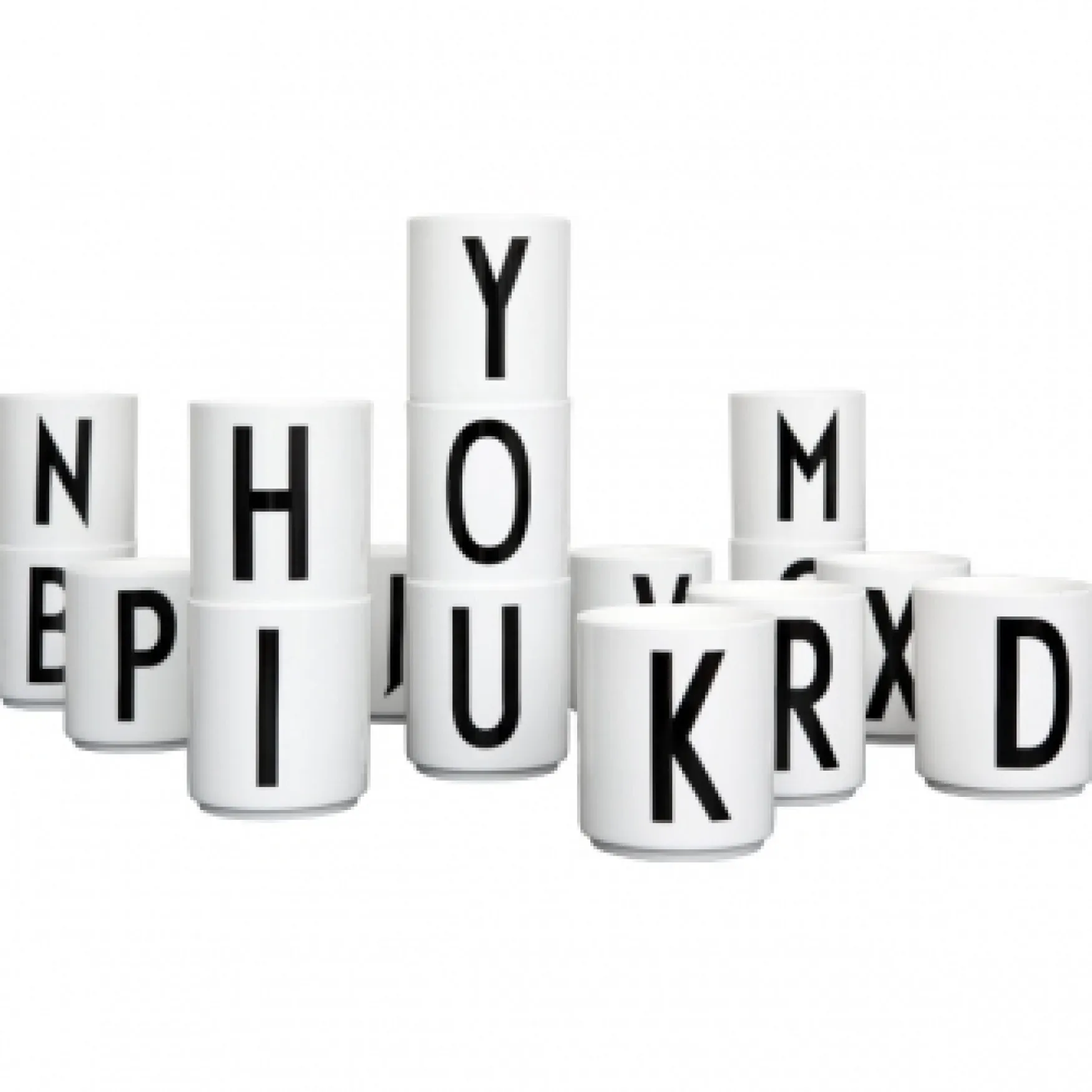Hot Design Letters Personal porcelain cup, white VALK