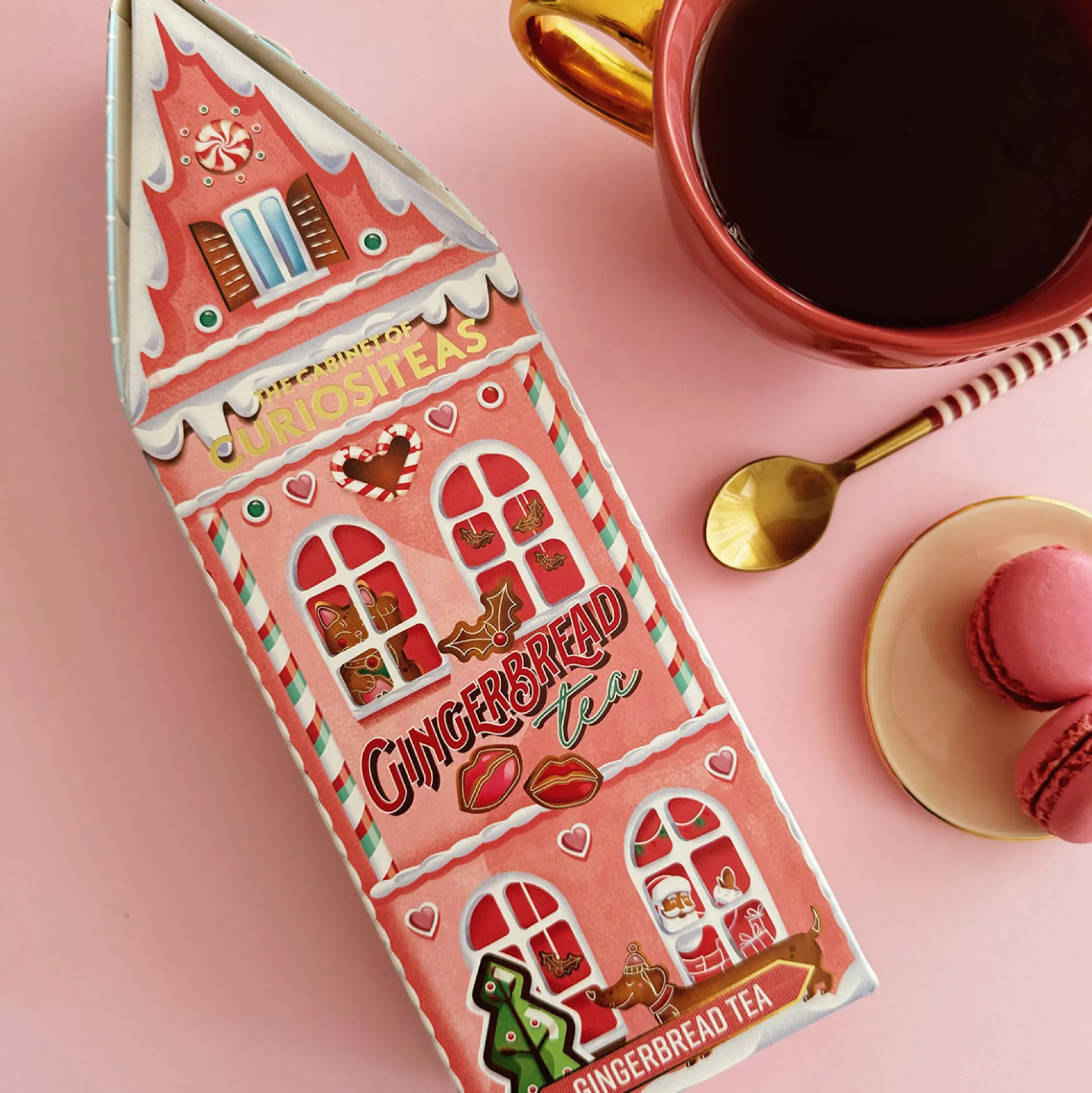 Clearance BOXinBAG Pink gingerbread tea house giftbox