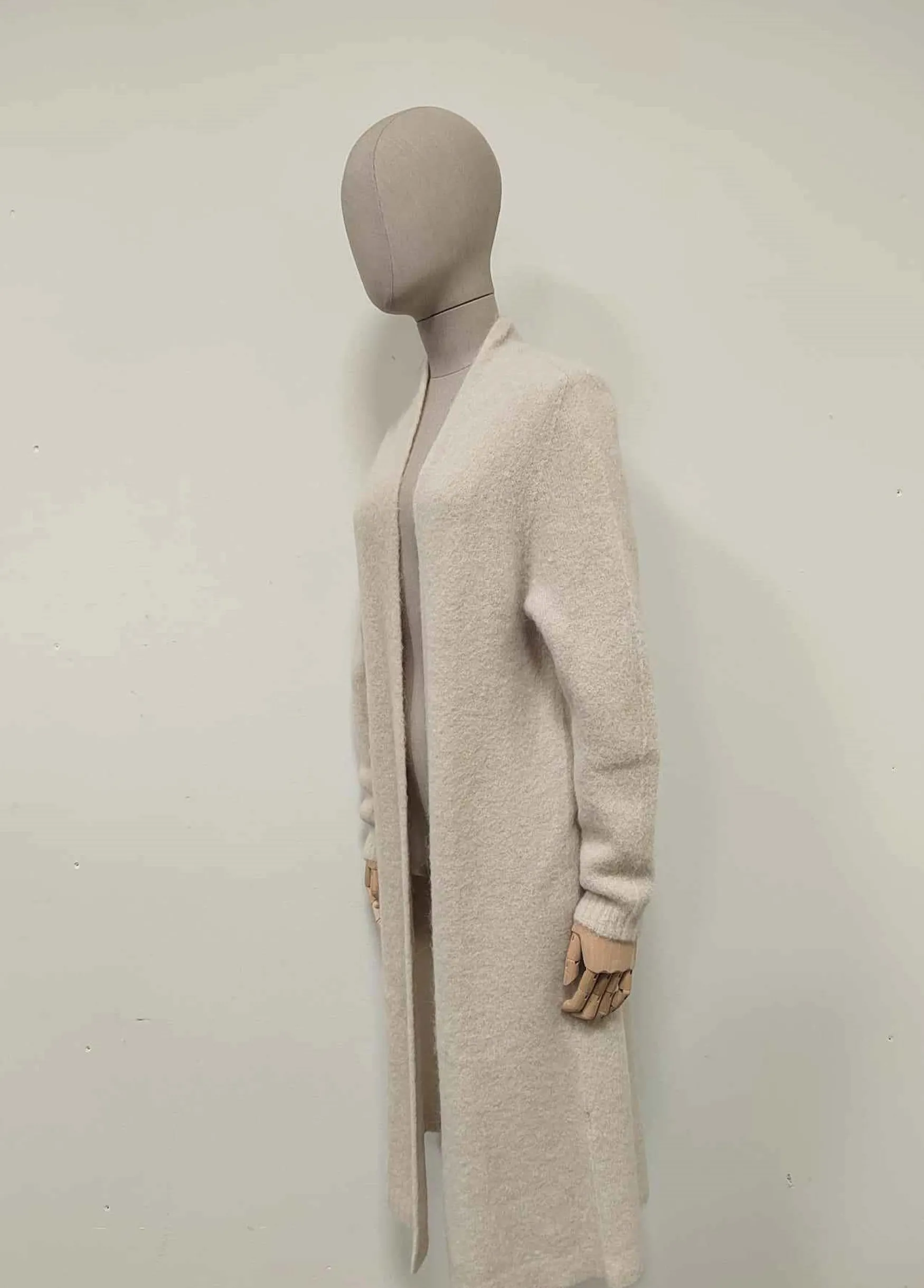 Fashion Peura Collection Pitkä alpakkaneuletakki, beige