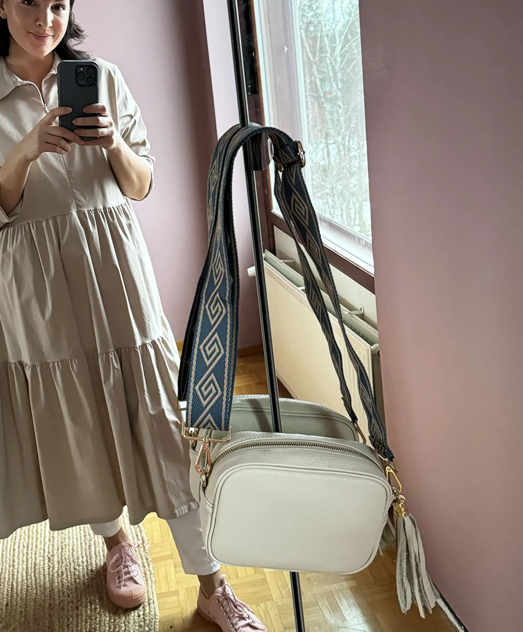 Outlet Peura Collection Plaza nahkalaukku, beige/kulta