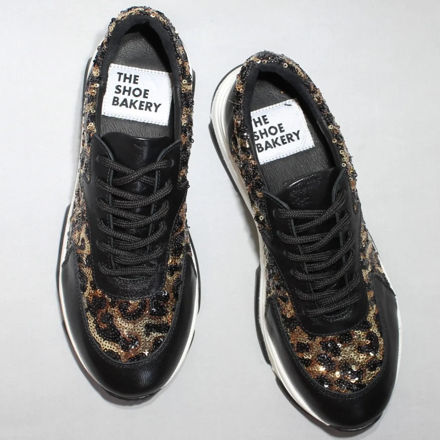 Fashion The Shoe Bakery Poppy sneaker, leo glitter