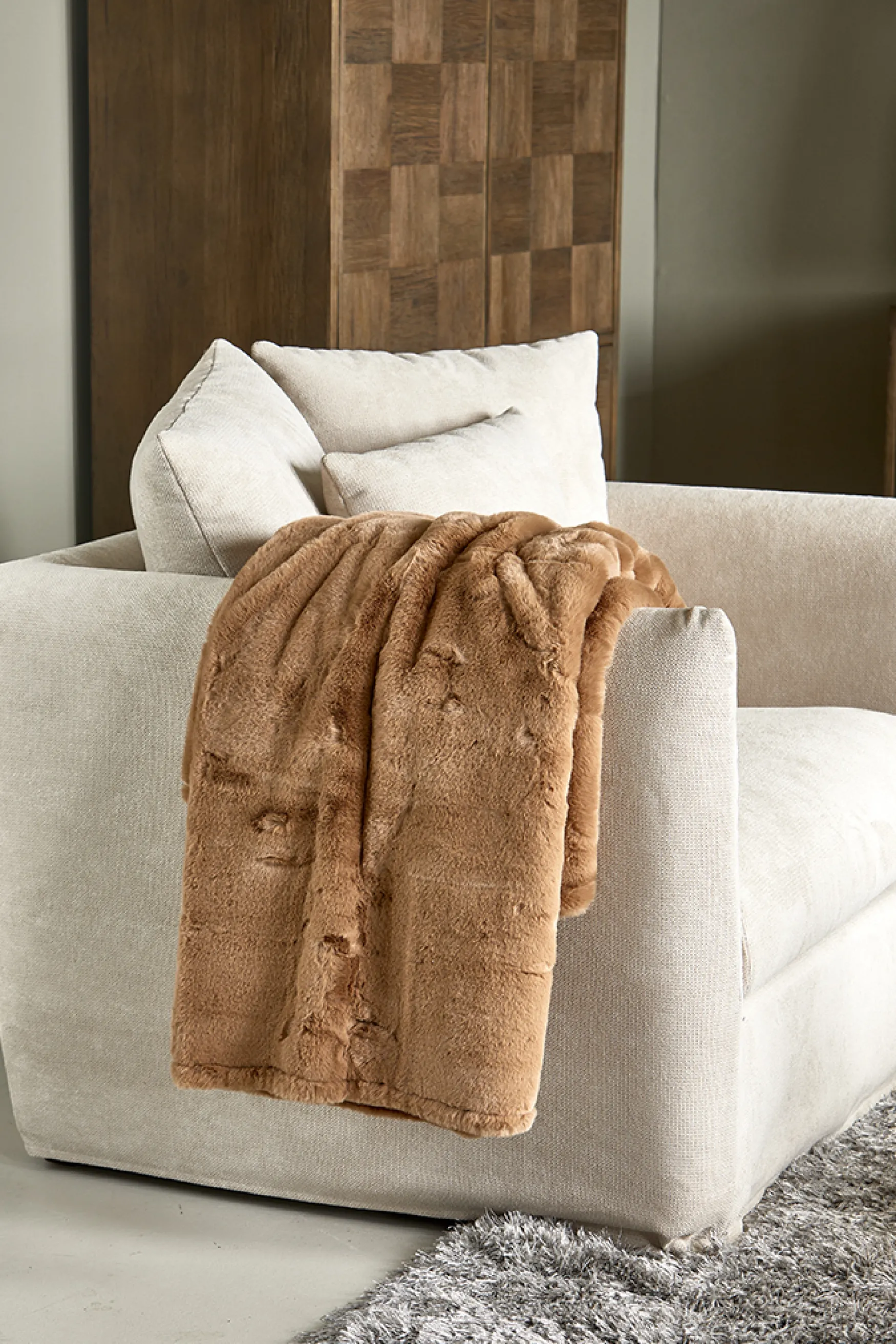 Online Rivièra Maison Rhodes faux fur throw 170x130