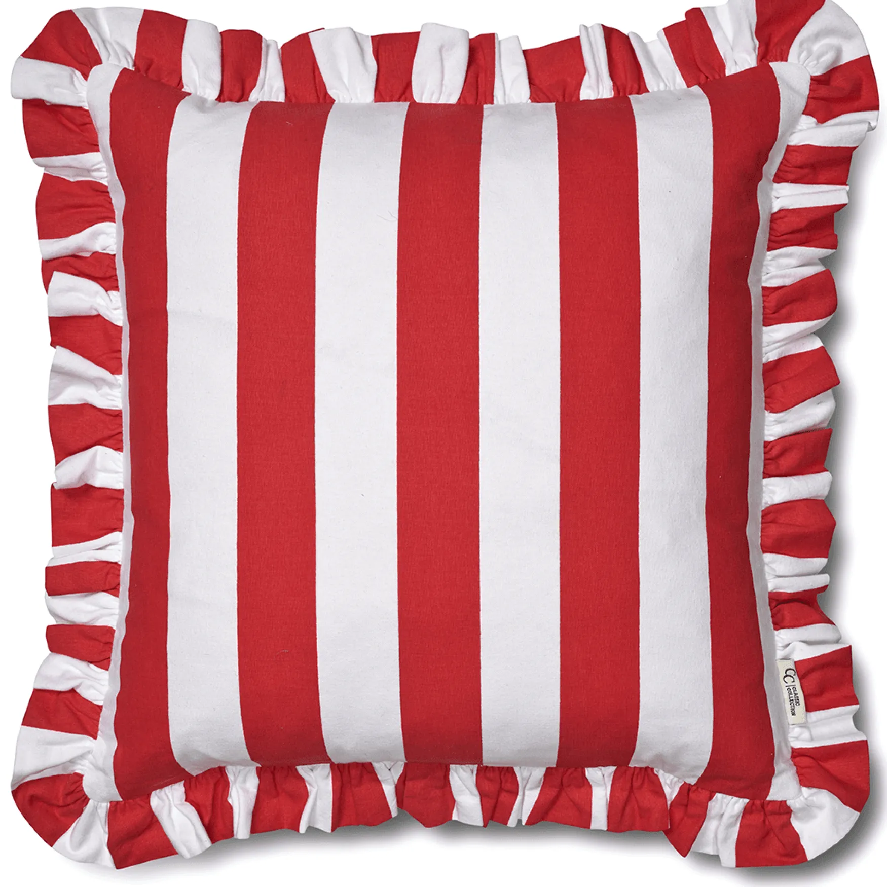Outlet Classic Collection Ruffle stripes 50x50, red