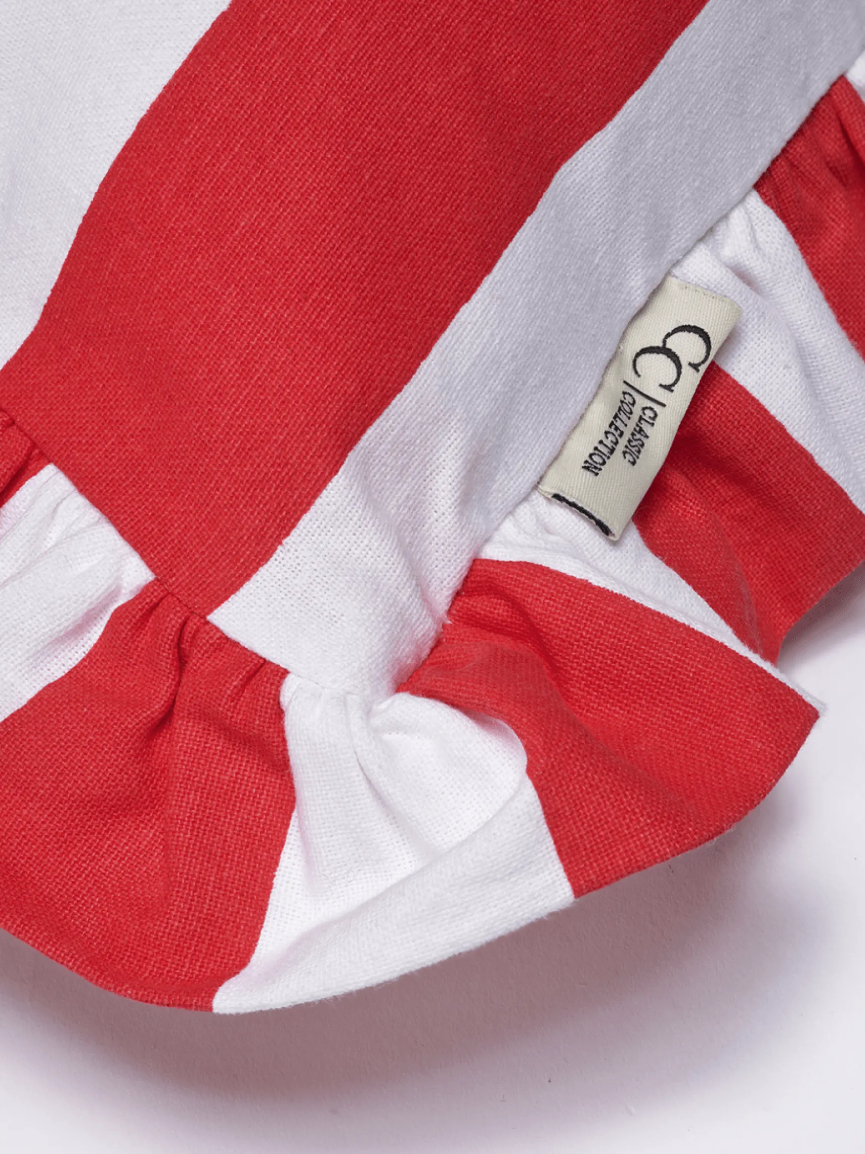 Outlet Classic Collection Ruffle stripes 50x50, red