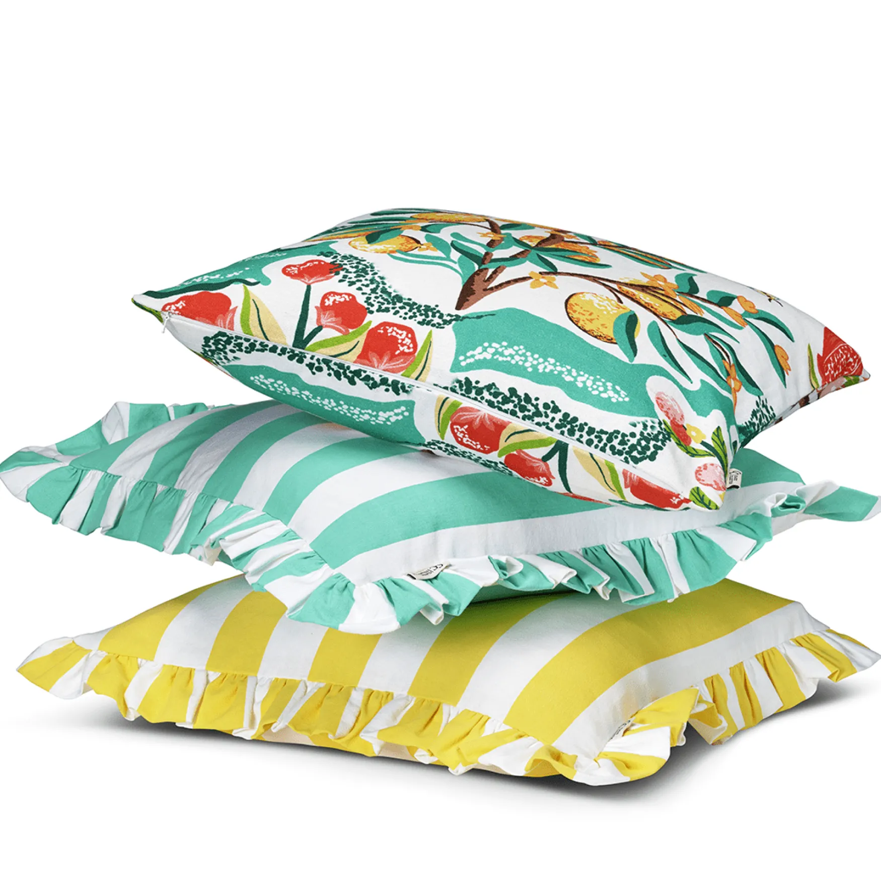 Fashion Classic Collection Ruffle stripes 50x50, yellow